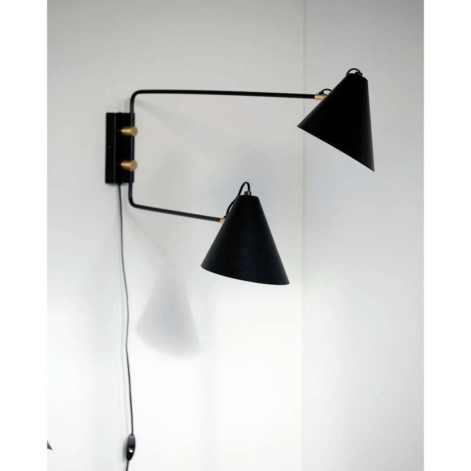 Club Double Wandleuchten 81cm Schwarz House Doctor - Wohnzimmer - Metall