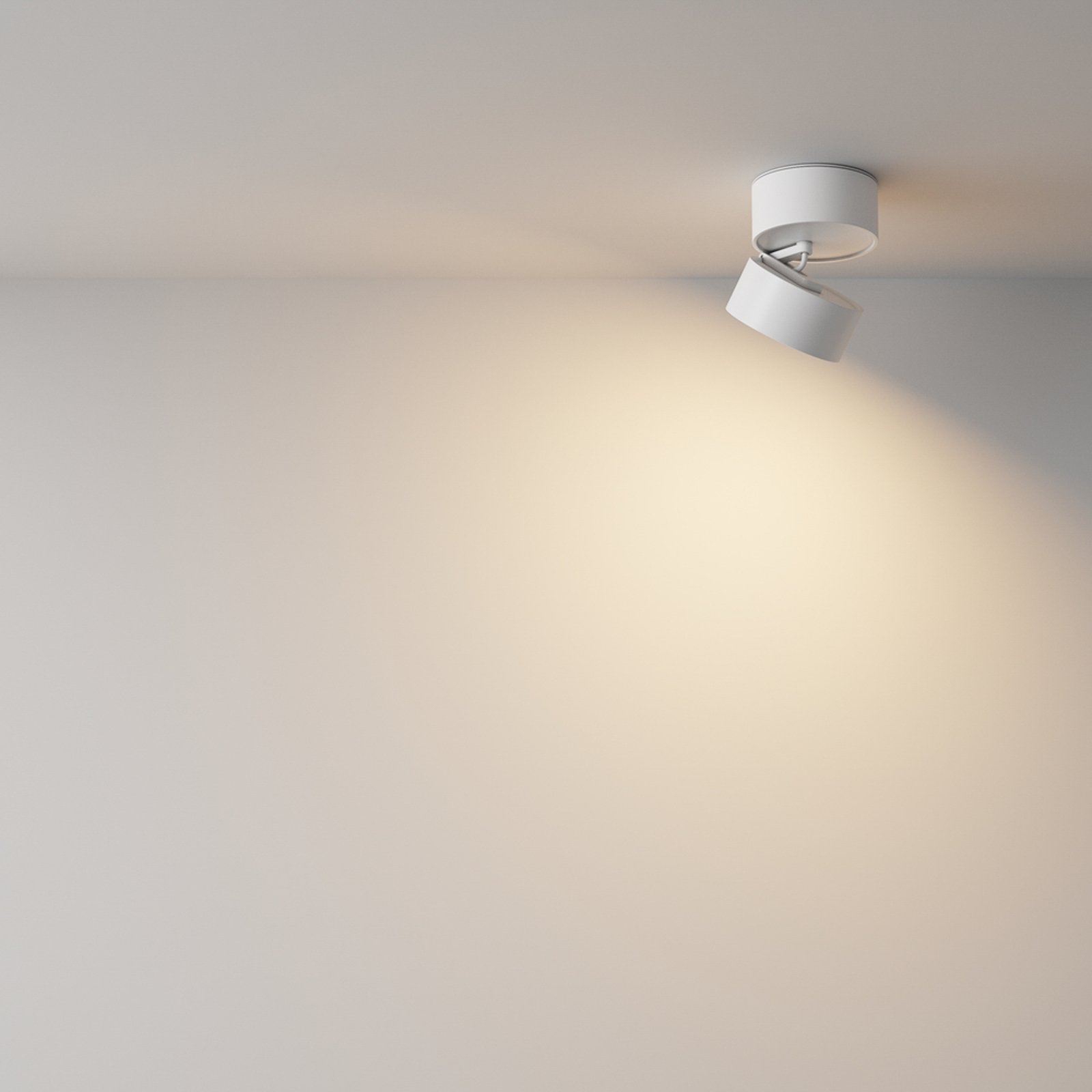 Maytoni LED stropna svetilka Onda, Ø 8,5 cm, 3.000K, 12W, bela