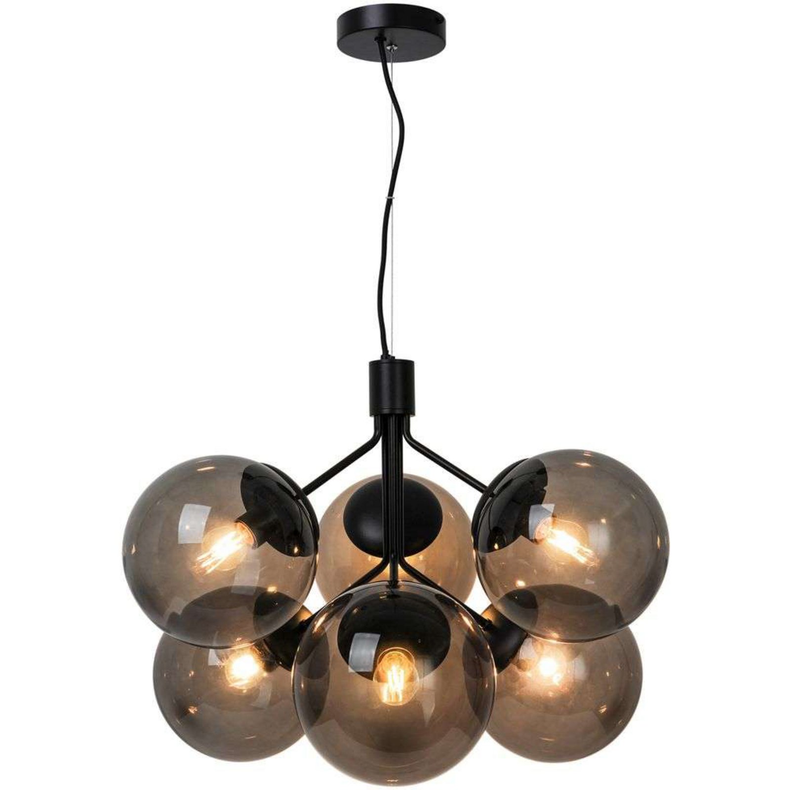 Ivona 6 Lustră Pendul Black - Nordlux