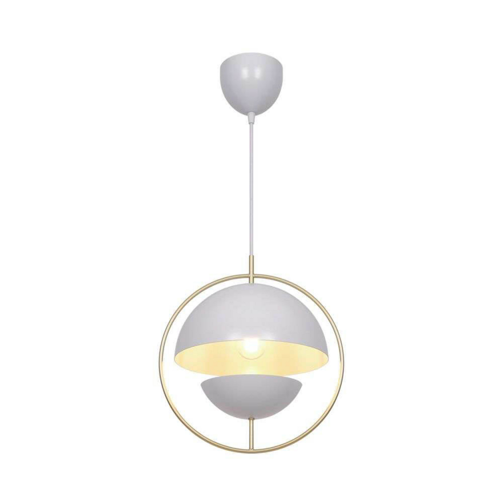 Nordlux Lampa suspendată Tavia albă Ø 33 cm metal - Camera de zi / sufragerie - Scandinavă - alb alamă