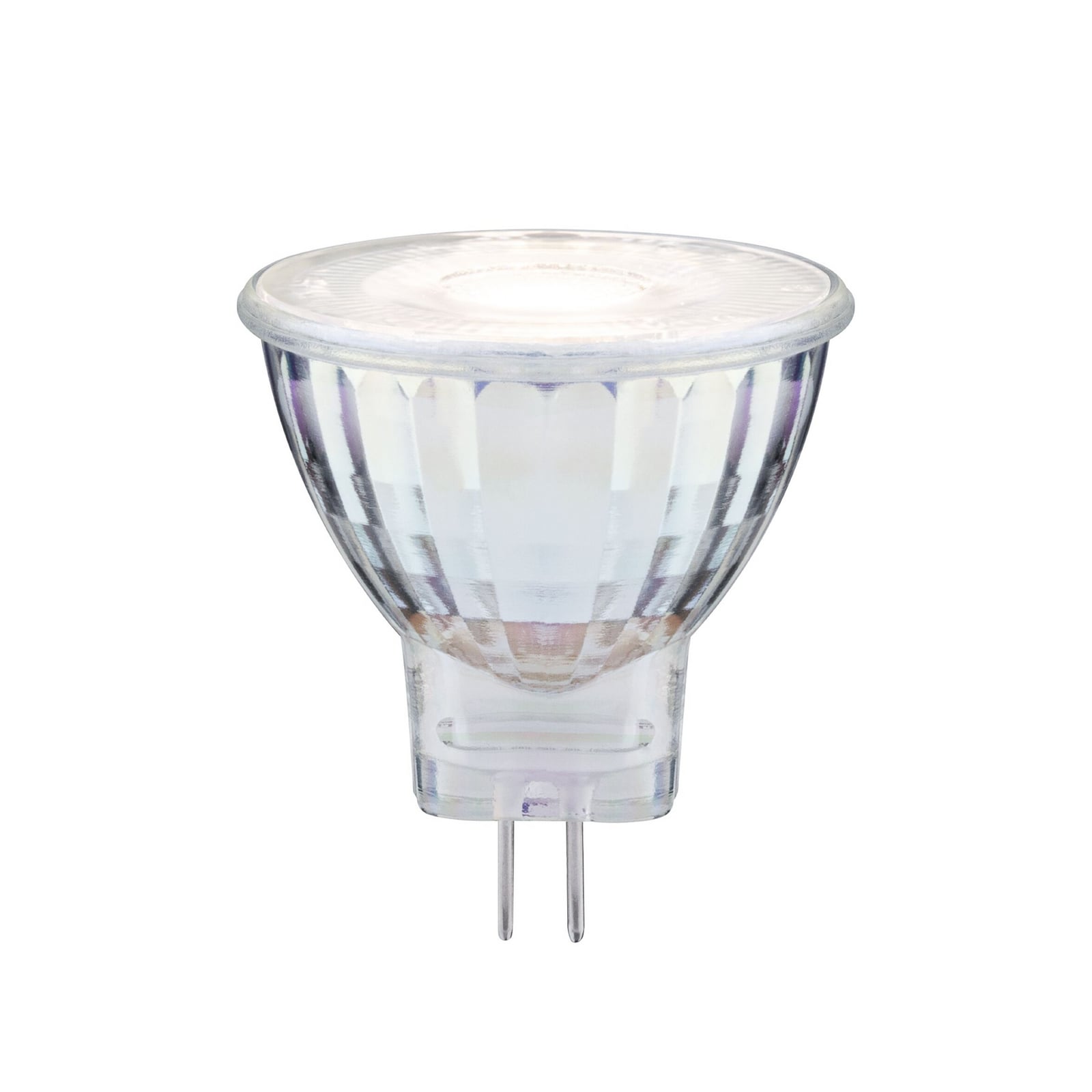 Paulmann LED-reflektorpære, GU4, 1,8 W, 2700 K, sølv, sett med 3 stk. Paulmann LED-reflektorpære, GU4, 1,8 W, 2700 K, sølv, sett med 3 stk.