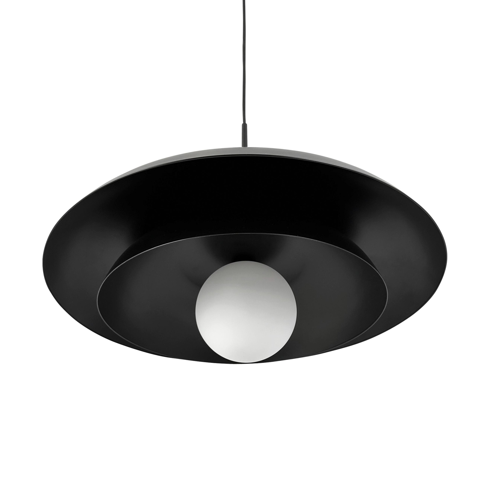 Dyberg Larsen Suspension Ava, noir, métal, Ø 44 cm