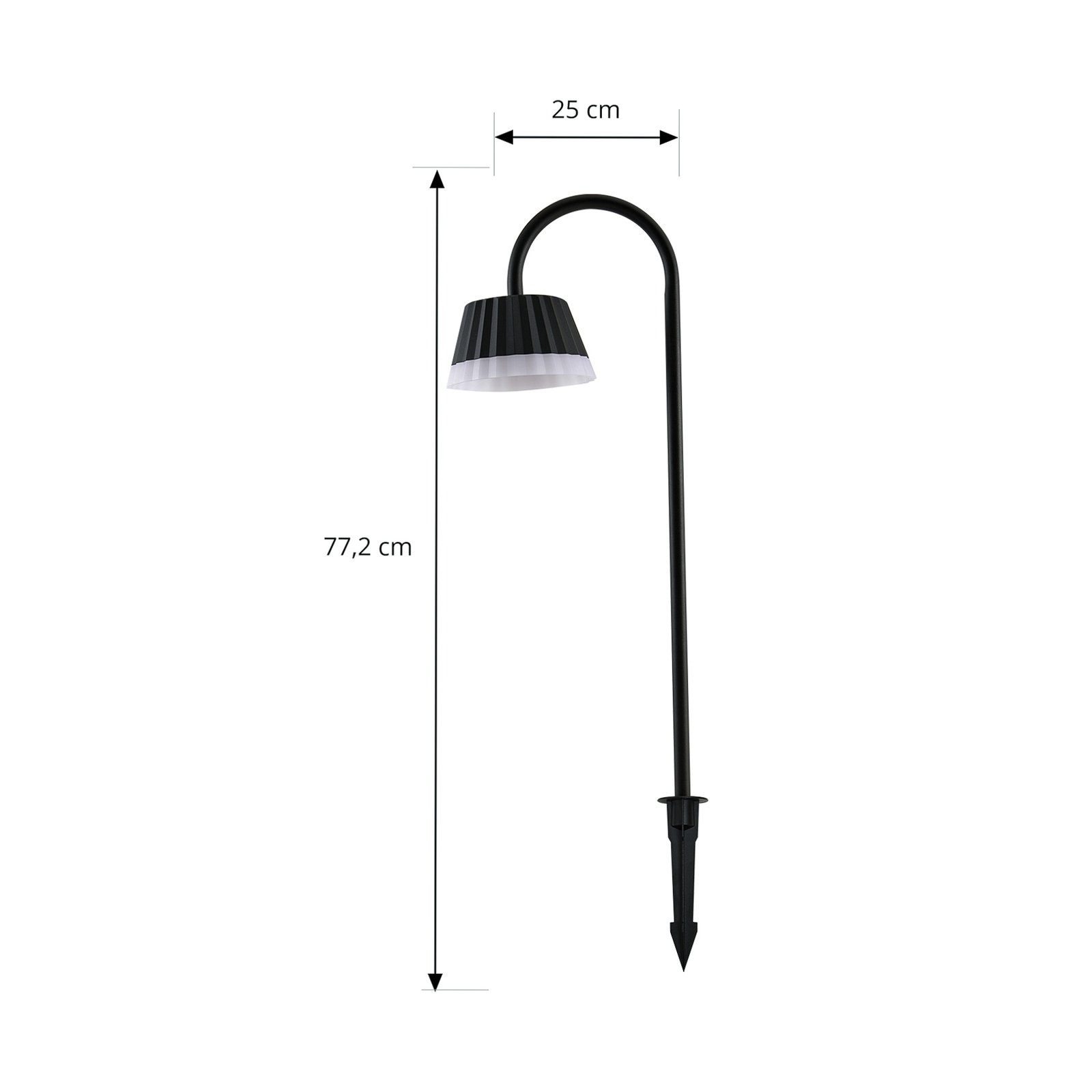 Lindby LED markspiklampa Ameline, mörkgrå, IP65, 77 cm