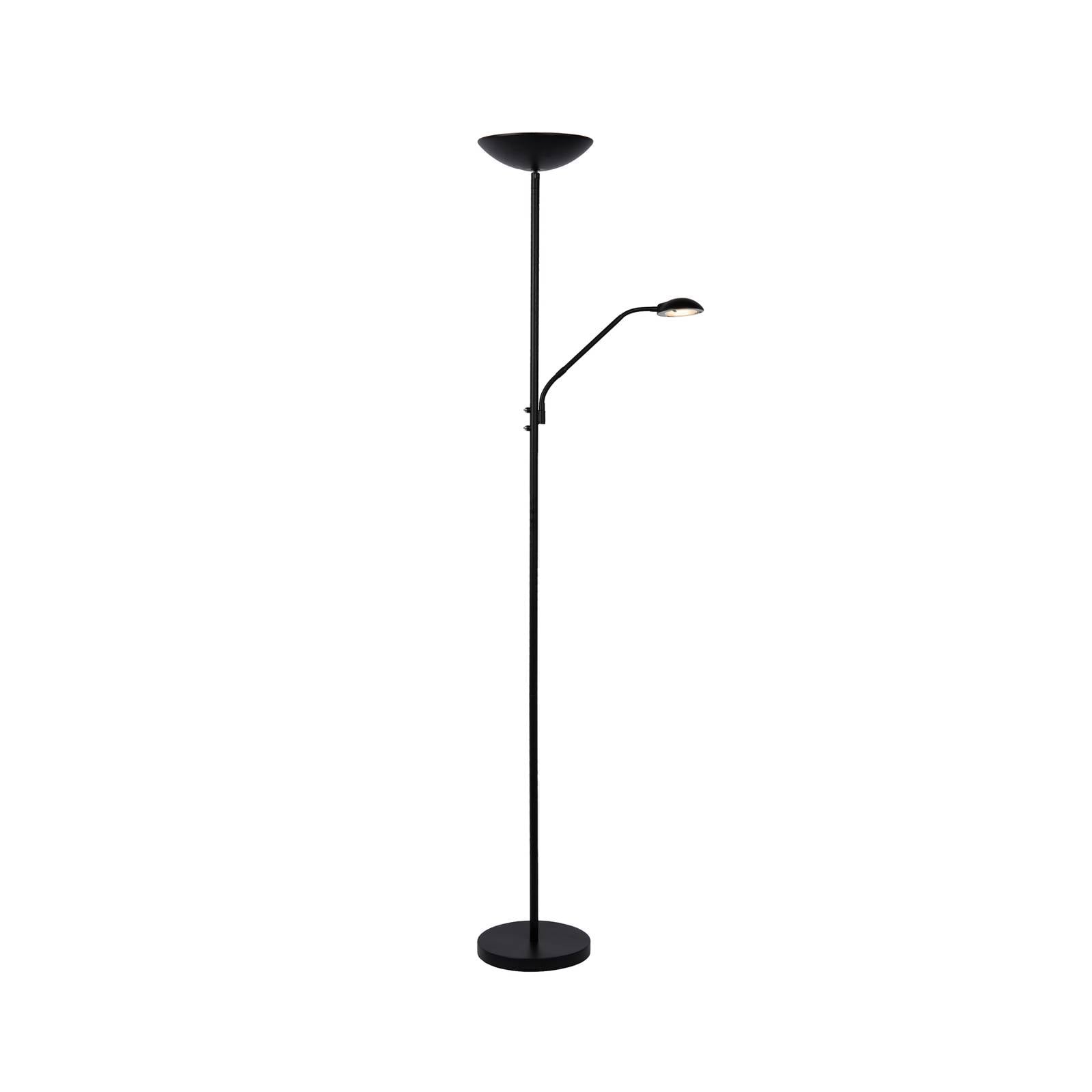 LED-Deckenfluter Zenith mit LED-Leselampe, schwarz