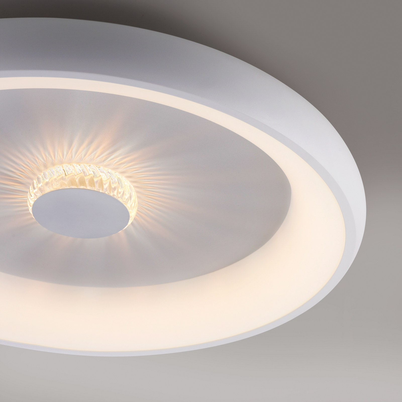 Plafoniera Vertigo LED, CCT, Ø 61,5 cm, bianco