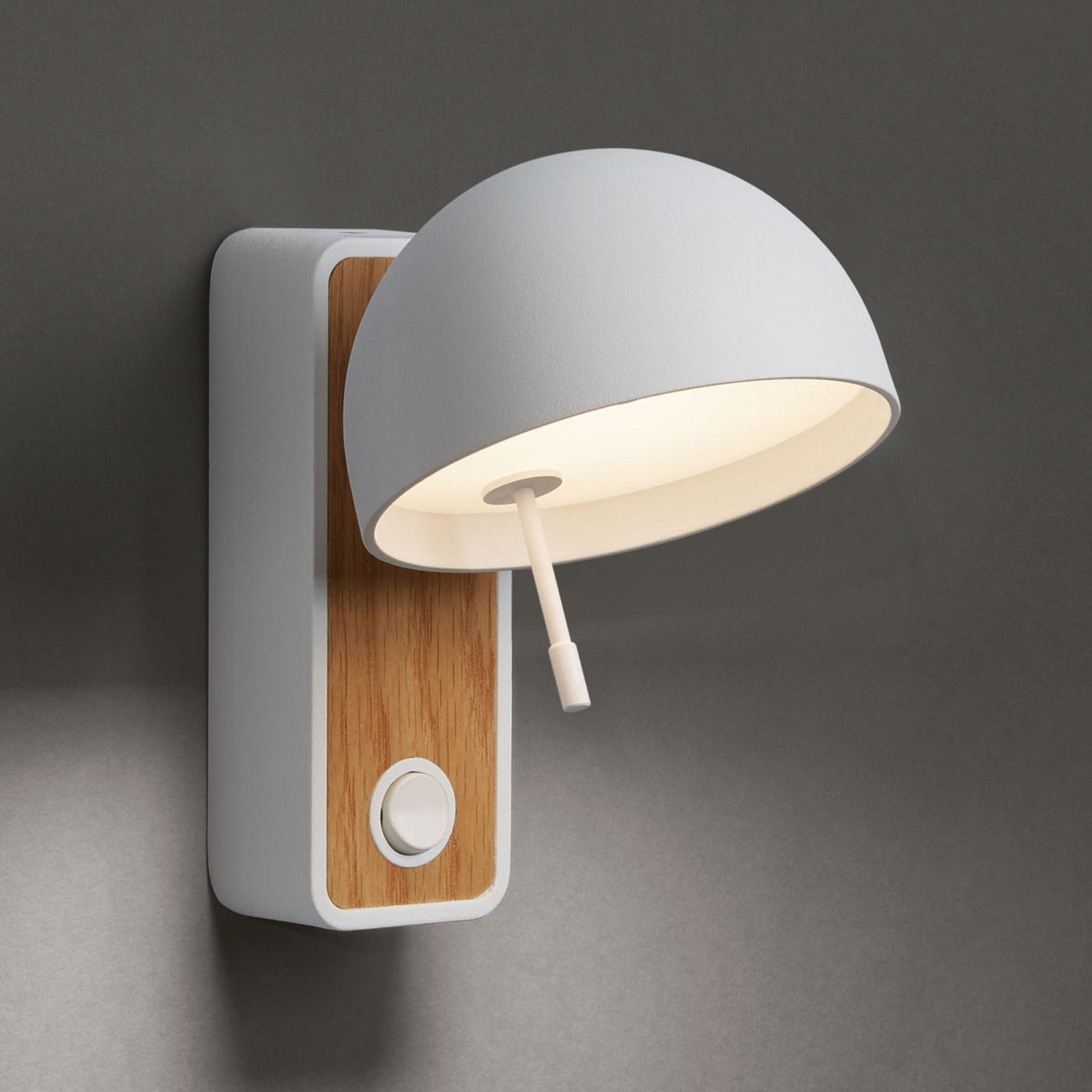 Bover Beddy A/01 aplique LED gira blanco/roble