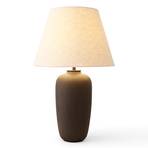 Audo Torso LED-bordslampa, brun/vit, 57 cm
