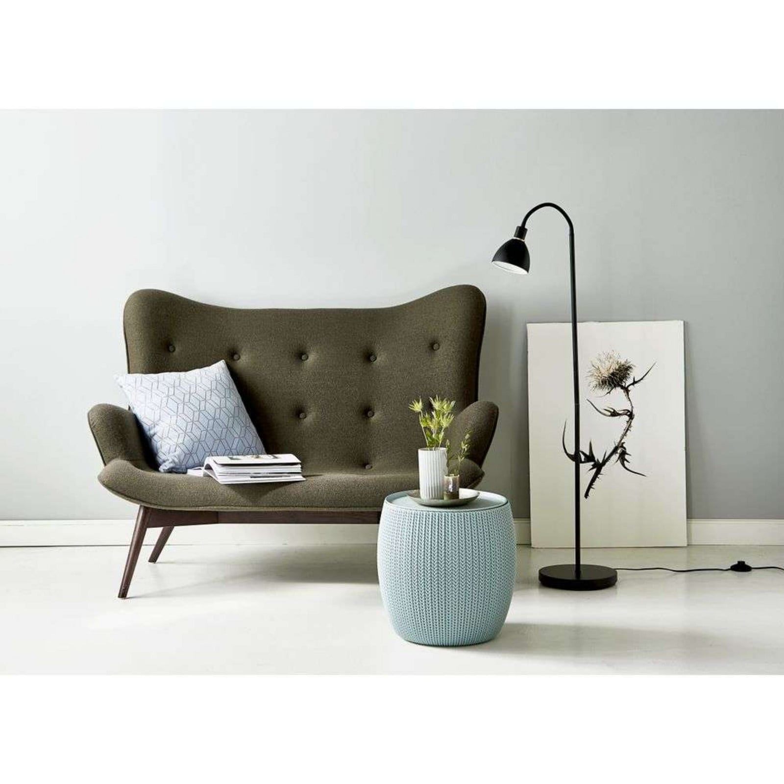 Ray Single Stehleuchte Black Nordlux - Wohnzimmer - Modern - Metall - Mit Schirm