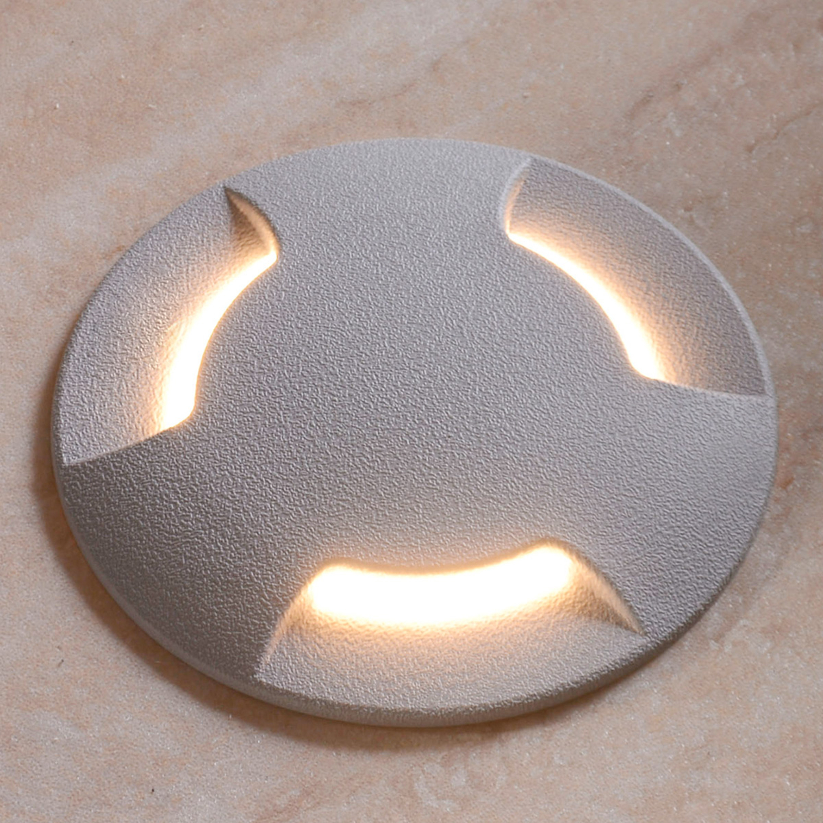 Fumagalli Recessed floor light LED Ceci 120-3 L, resin, polycarbonate, GX53, 3 W, energy efficiency: A, H: 9.25 cm