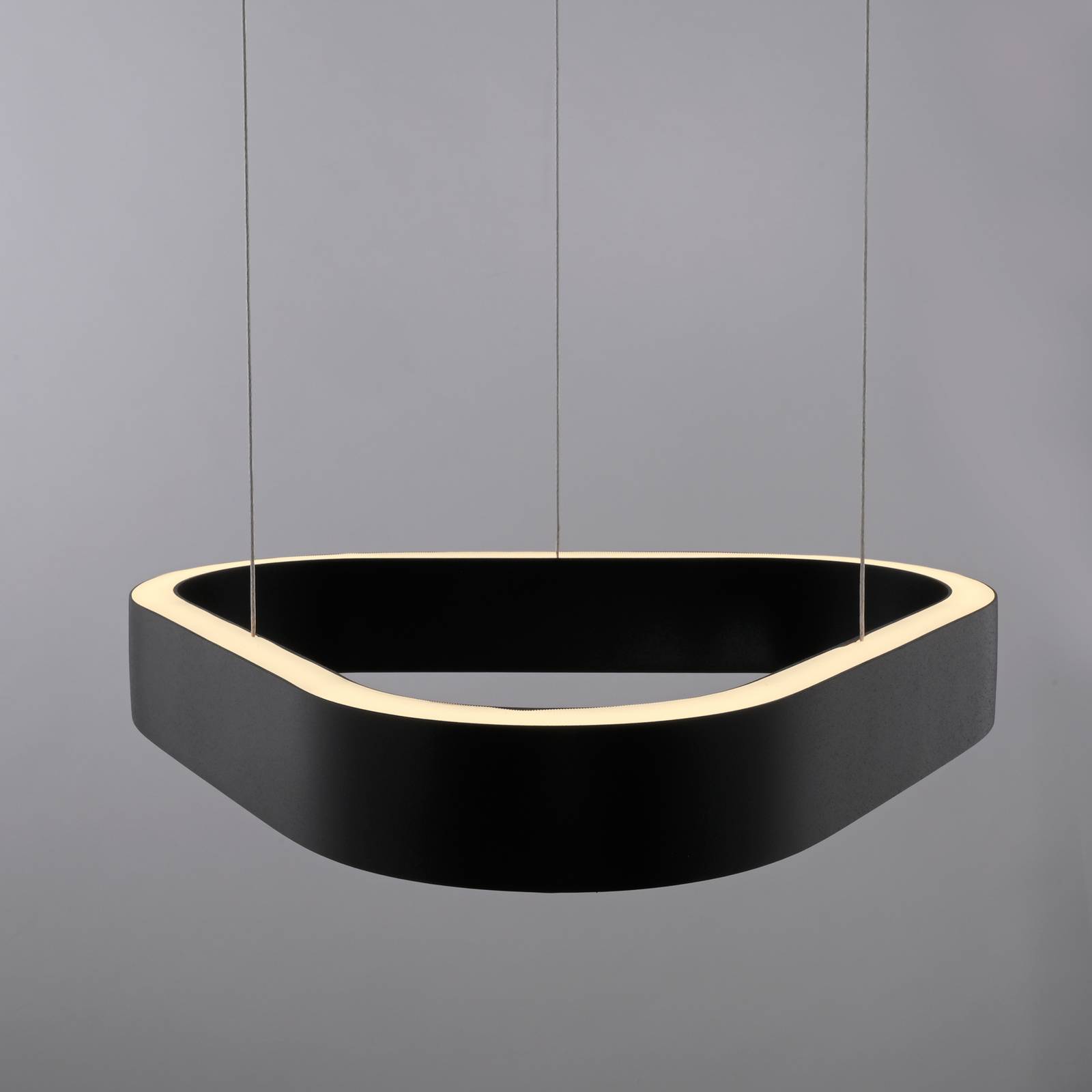 Paul Neuhaus lampa wisząca LED Q-Stretto, czarna, 40,8 cm