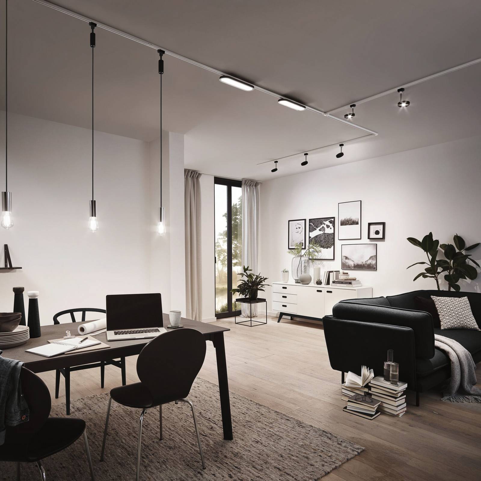 Rail Paulmann URail, blanc signal, longueur 150 cm, aluminium