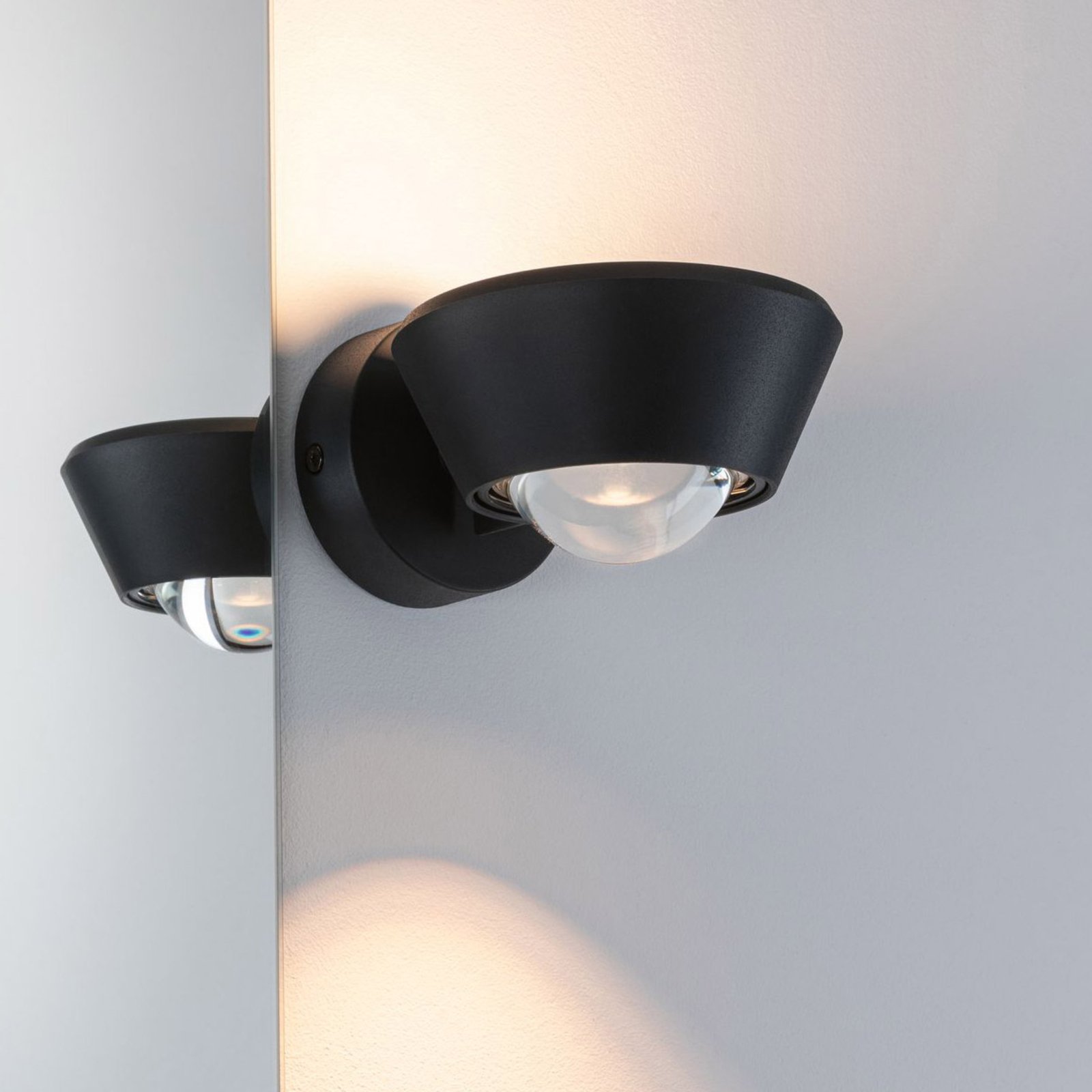 Sabik LED Aplique de Pared IP44 Dim. Negro - Paulmann