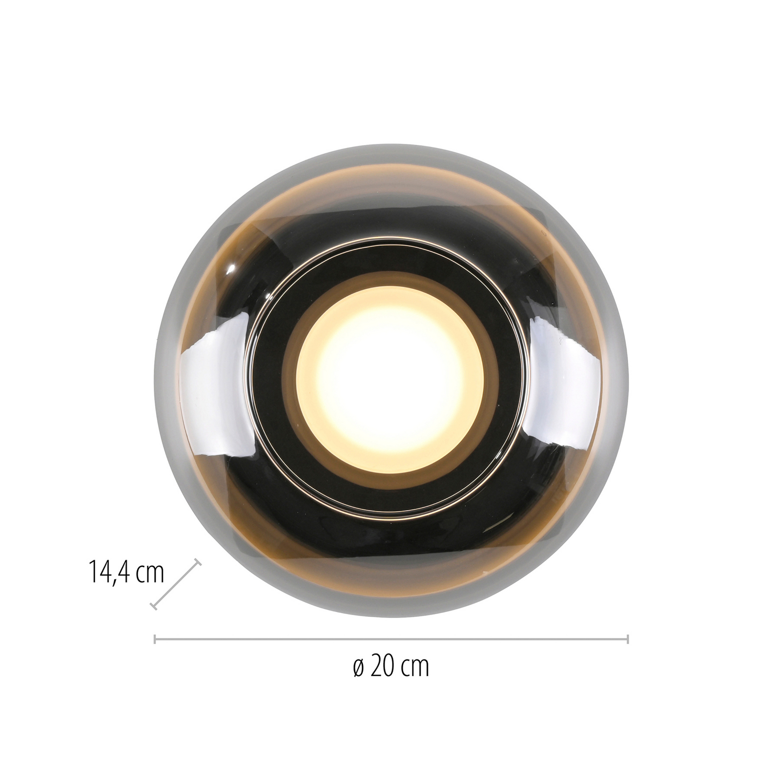 SCHÖNER WOHNEN plafoniera LED Sia, grigio fumo 3.000 K SCHÖNER WOHNEN plafoniera LED Sia, grigio fumo 3.000 K