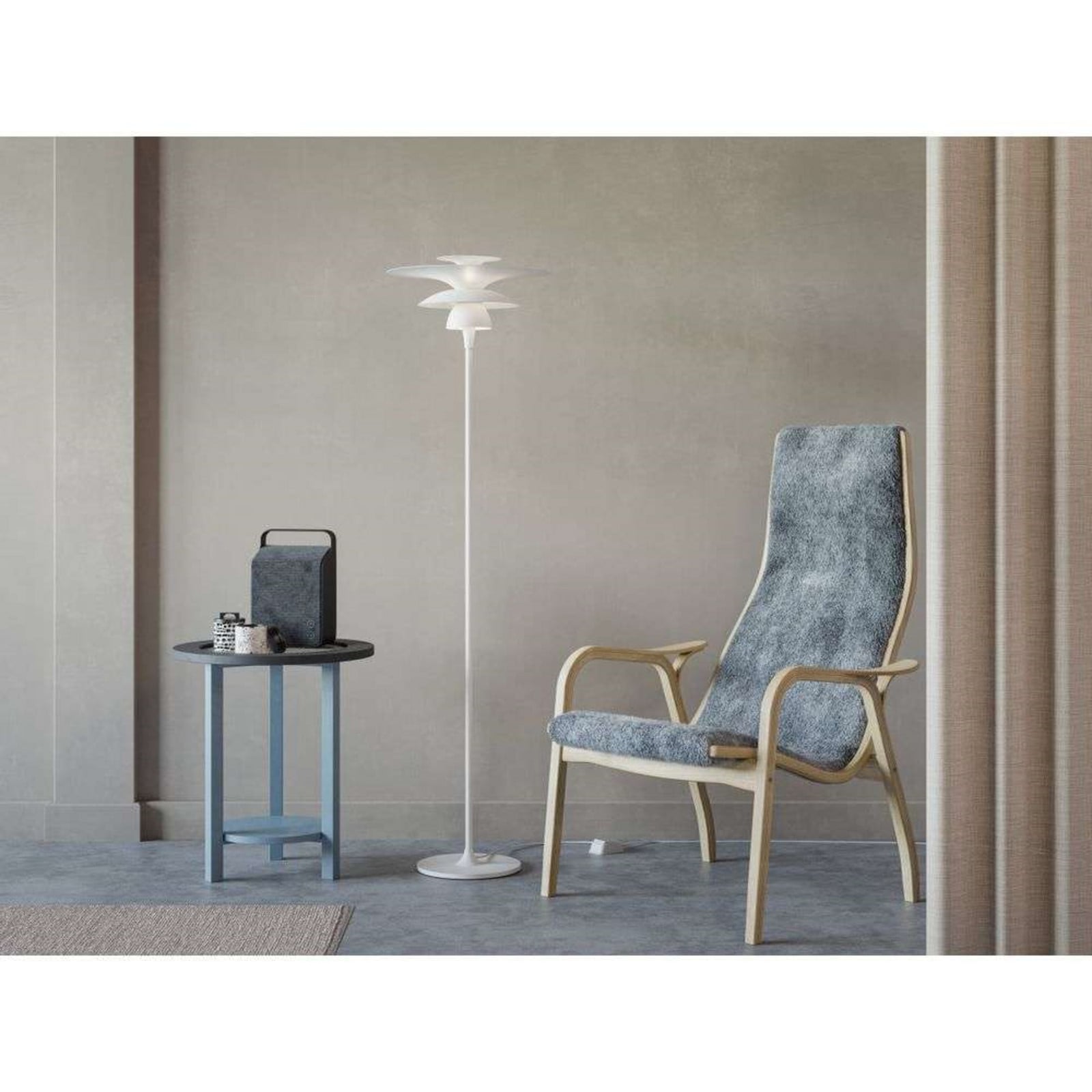 Picasso Gulvlampe H140 Matt White Belid - Stue - Metal