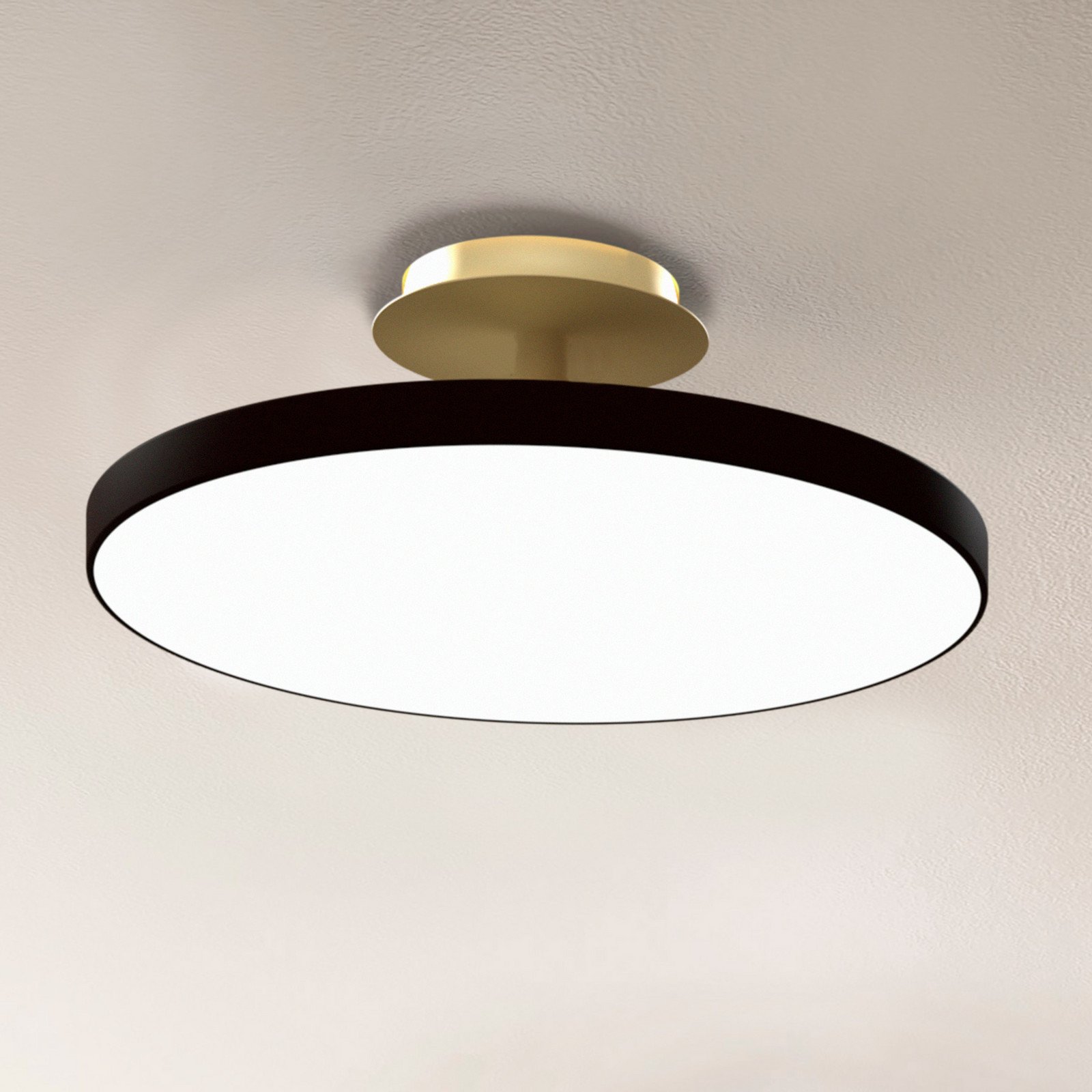 Plafonieră LED UMAGE Asteria UP PLUS negru Ø 60 cm CCT - Camera de zi / sufragerie - Design - negru alamă - Metal