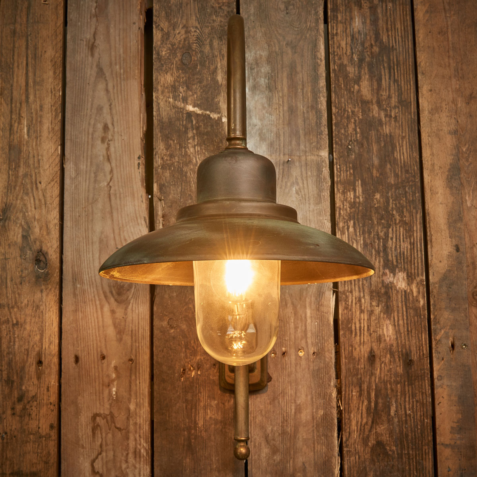 Casale outdoor wall light height 60cm, antique brass