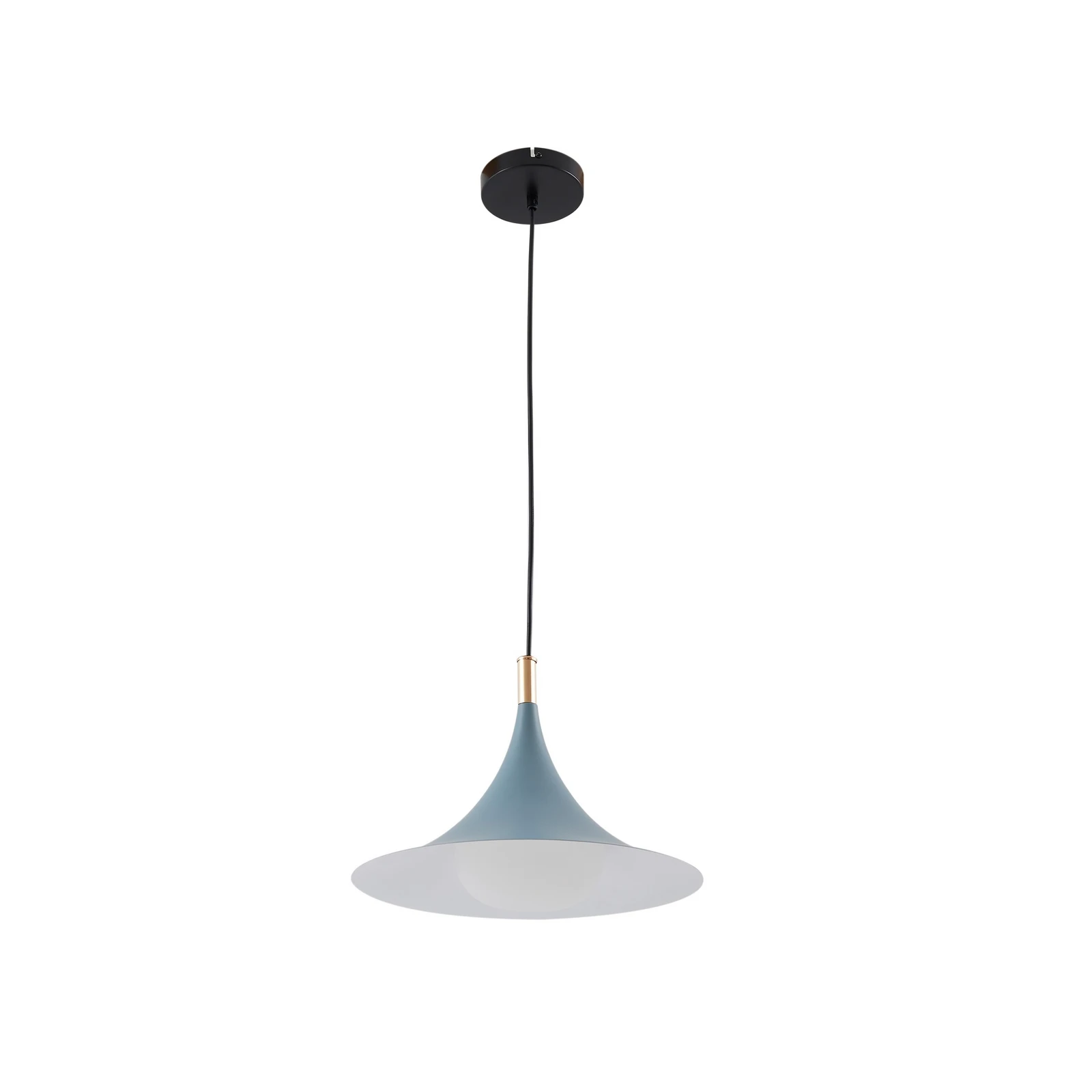 Lindby hængelampe Jarl, blå, metal, Ø 35 cm, G9