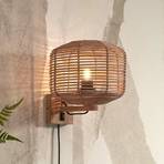 GOOD & MOJO Tanami væglampe, stik, 25x20 cm, natur