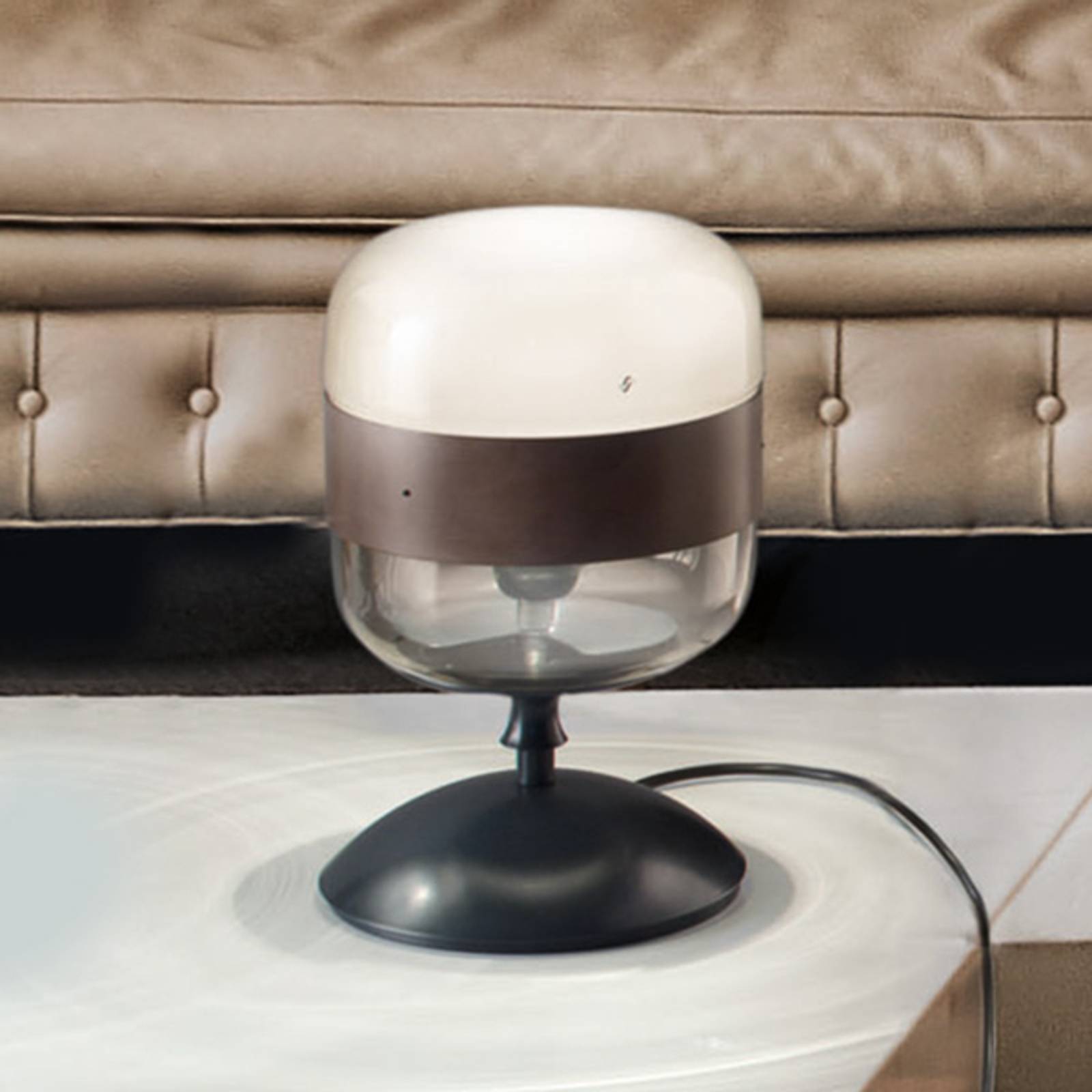 Vistosi Designová stolní lampa Futura sklo Murano, 29 cm