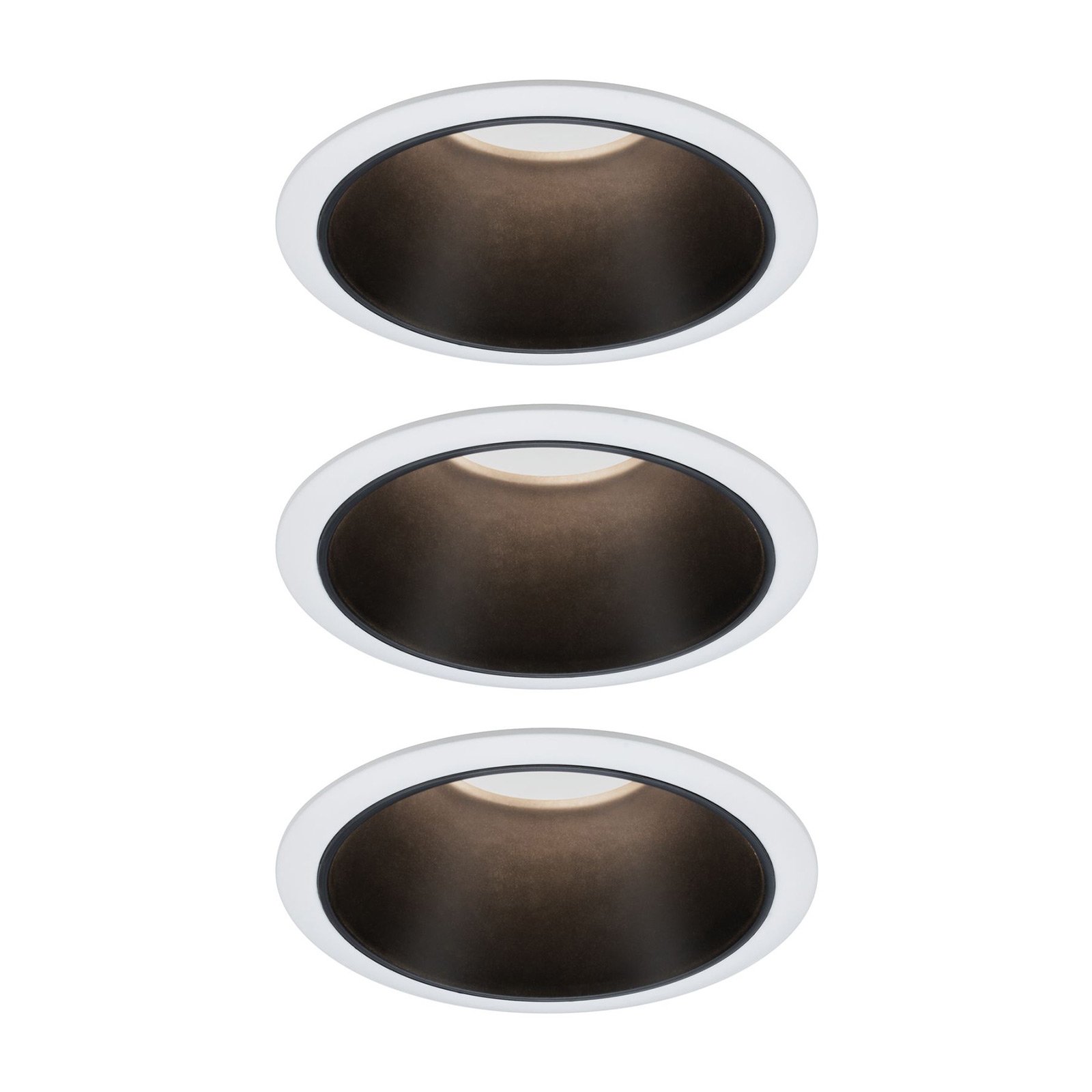 Paulmann Cole spot LEDlight, nero-bianco, set 3x