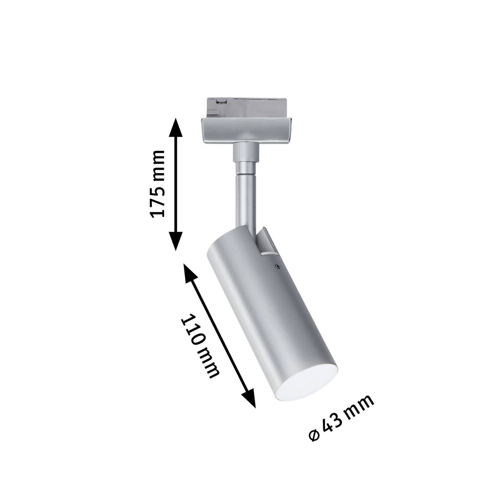 Paulmann URail Tubo spot LED 4 000 K chrom matowy