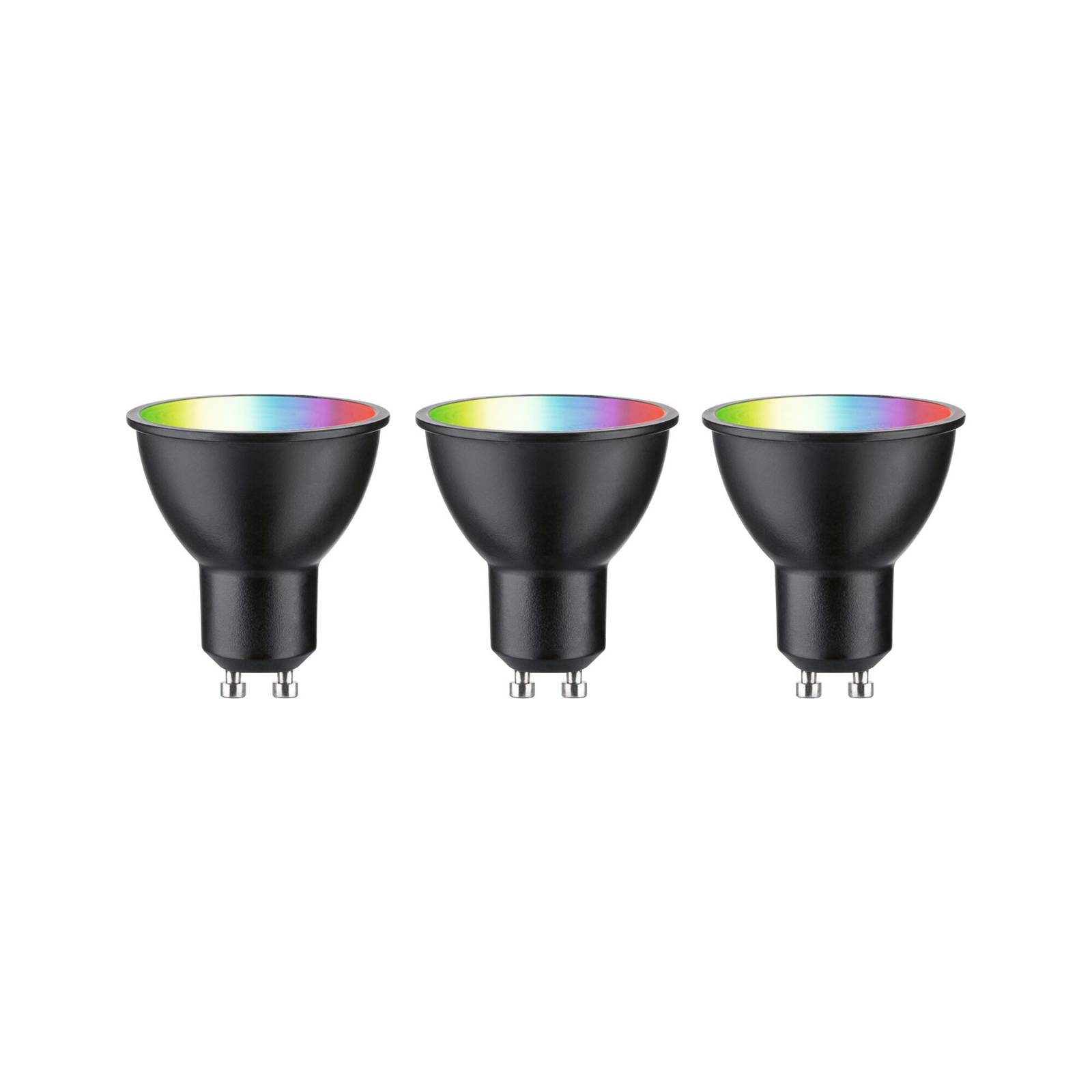 Paulmann LED GU10 4,8W 350lm Zigbee schwarz 3er
