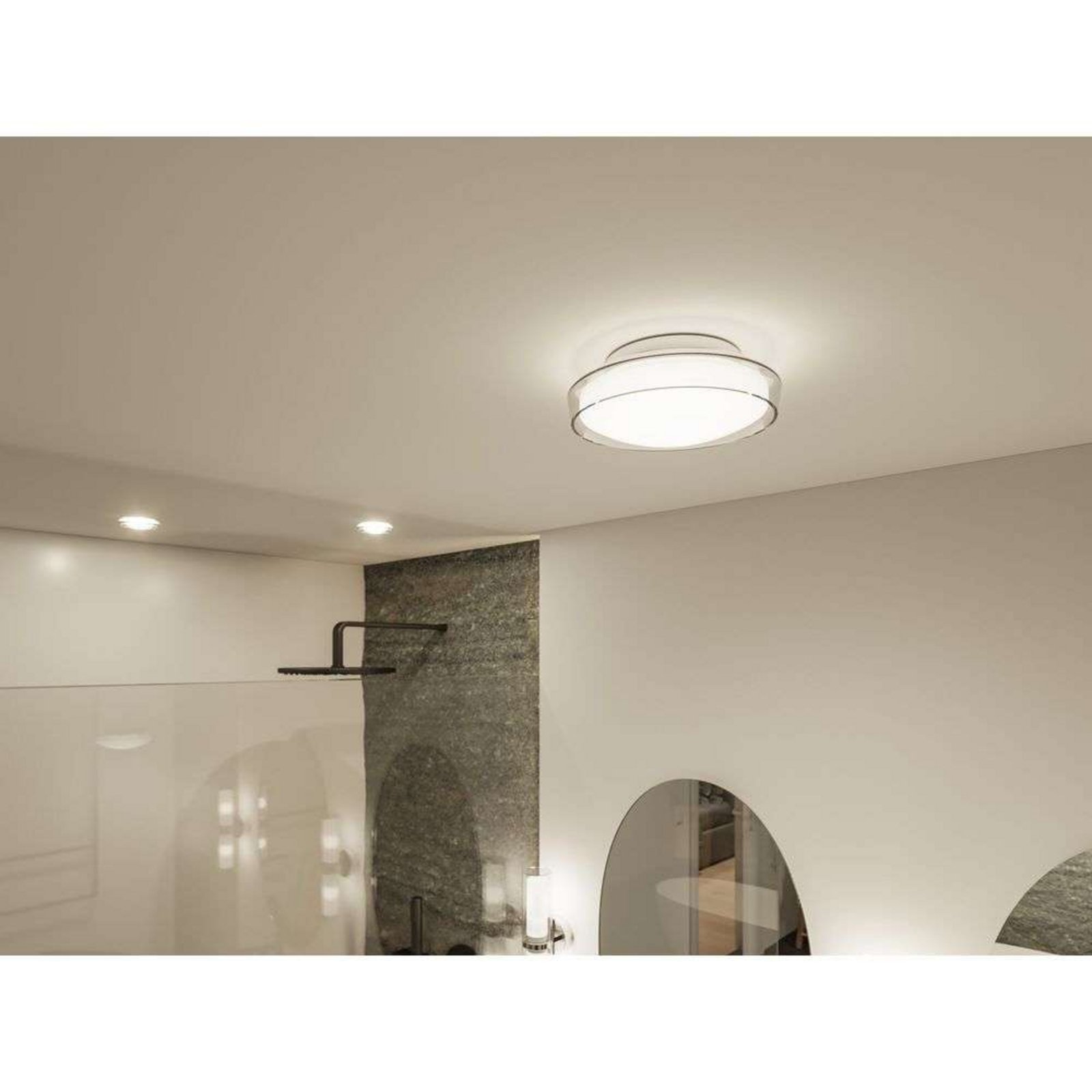 Luena LED Plafoniera IP44 3000K 600lm Cromo/Clear -Paulmann