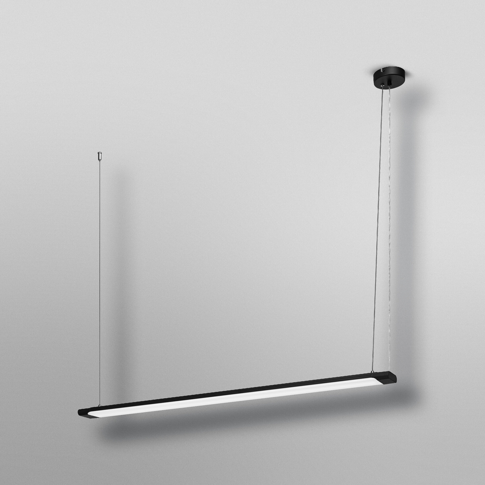 OSRAM LED hanglamp Office line Slab zwart 4.000 K dimbaar