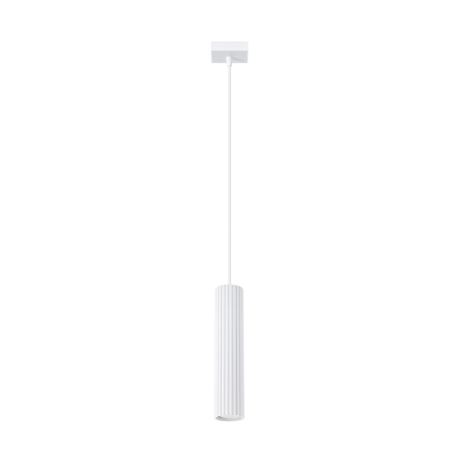 Suspension carbone, blanc, Ø 6 cm, aluminium