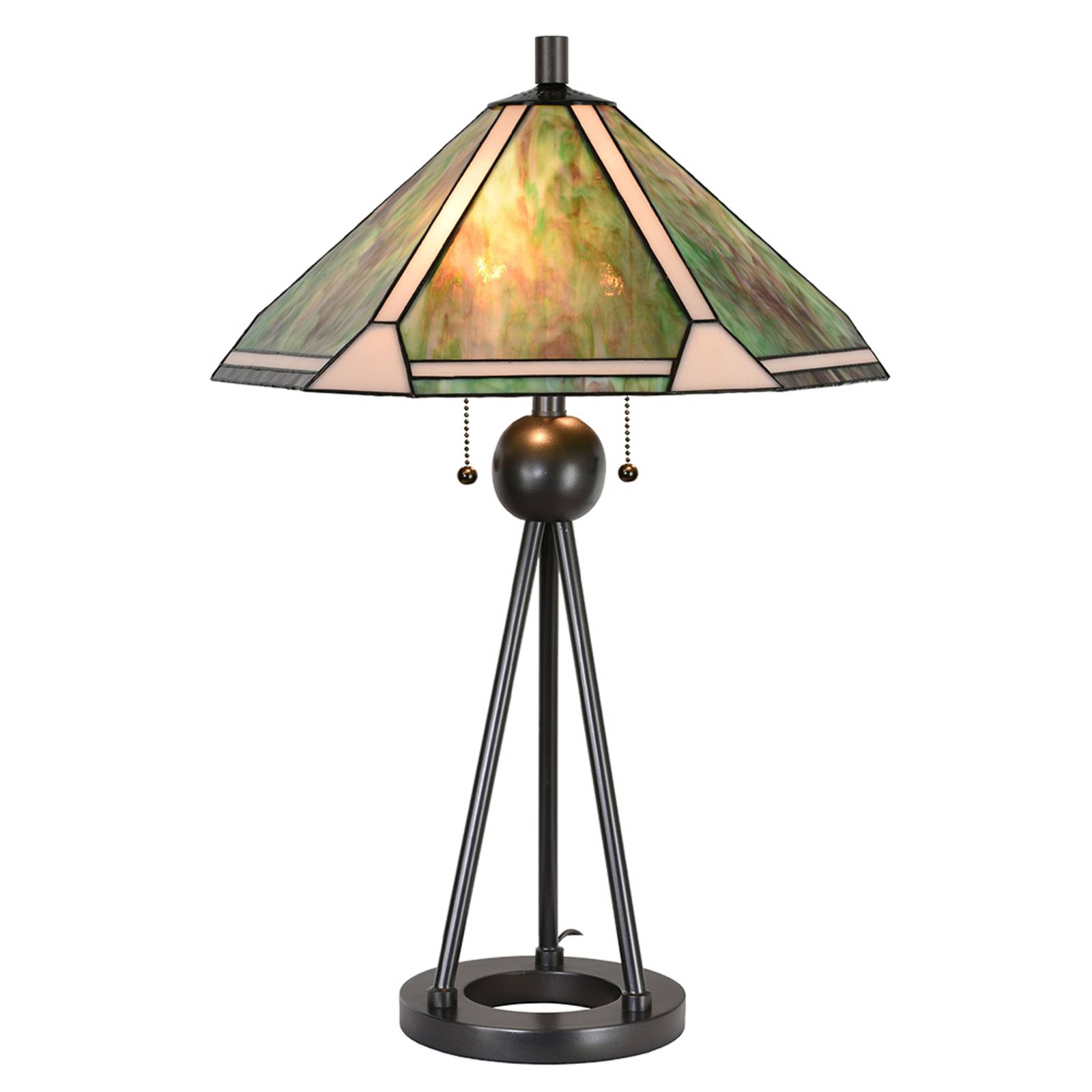 Clayre&Eef Bordslampa 5LL-6165 i Tiffanylook Ø 50 cm