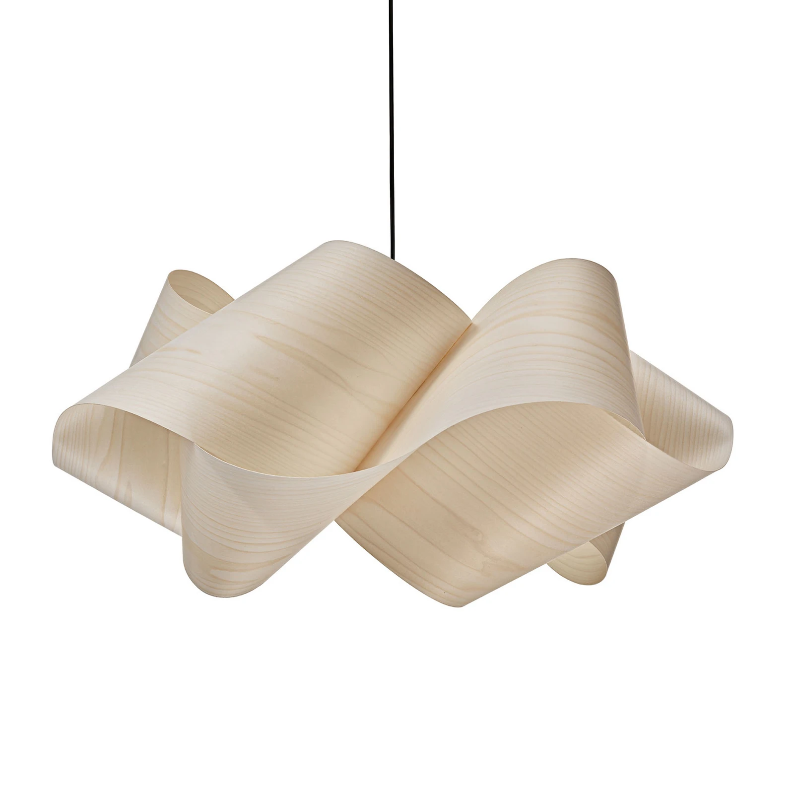 LZF Μενταγιόν Swirl, μαύρο καλώδιο Ø 54cm ιβουάρ