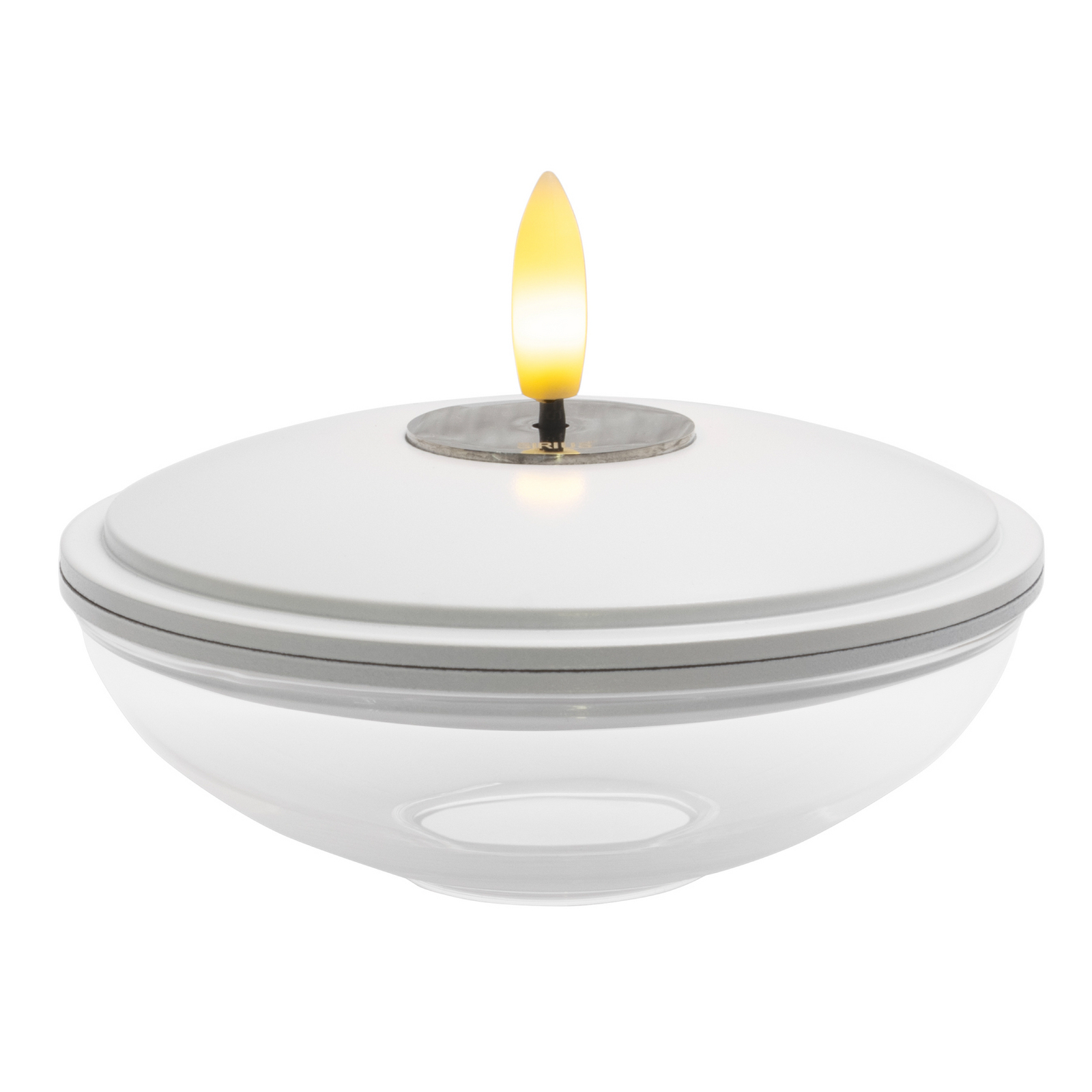Lámpara decorativa LED Lia, blanca, recargable, cristal, plástico Lámpara decorativa LED Lia, blanca, recargable, cristal, plástico