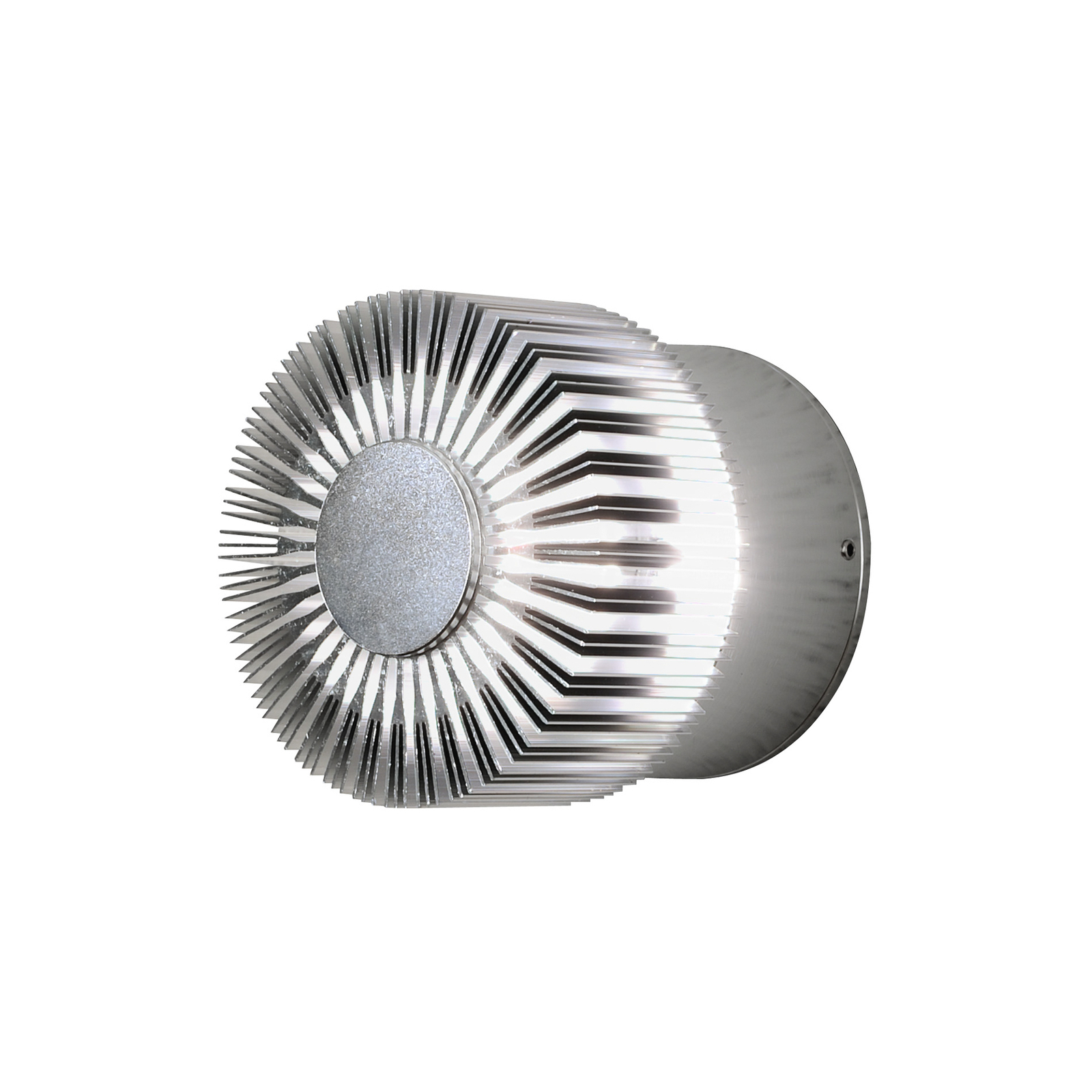 Candeeiro de parede exterior LED Monza raios redondos prata 9cm