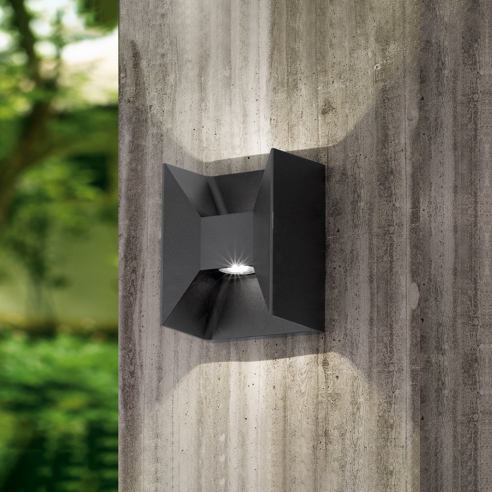 LED-Außenwandlampe Morino, weiß, Höhe 18 cm, Metall