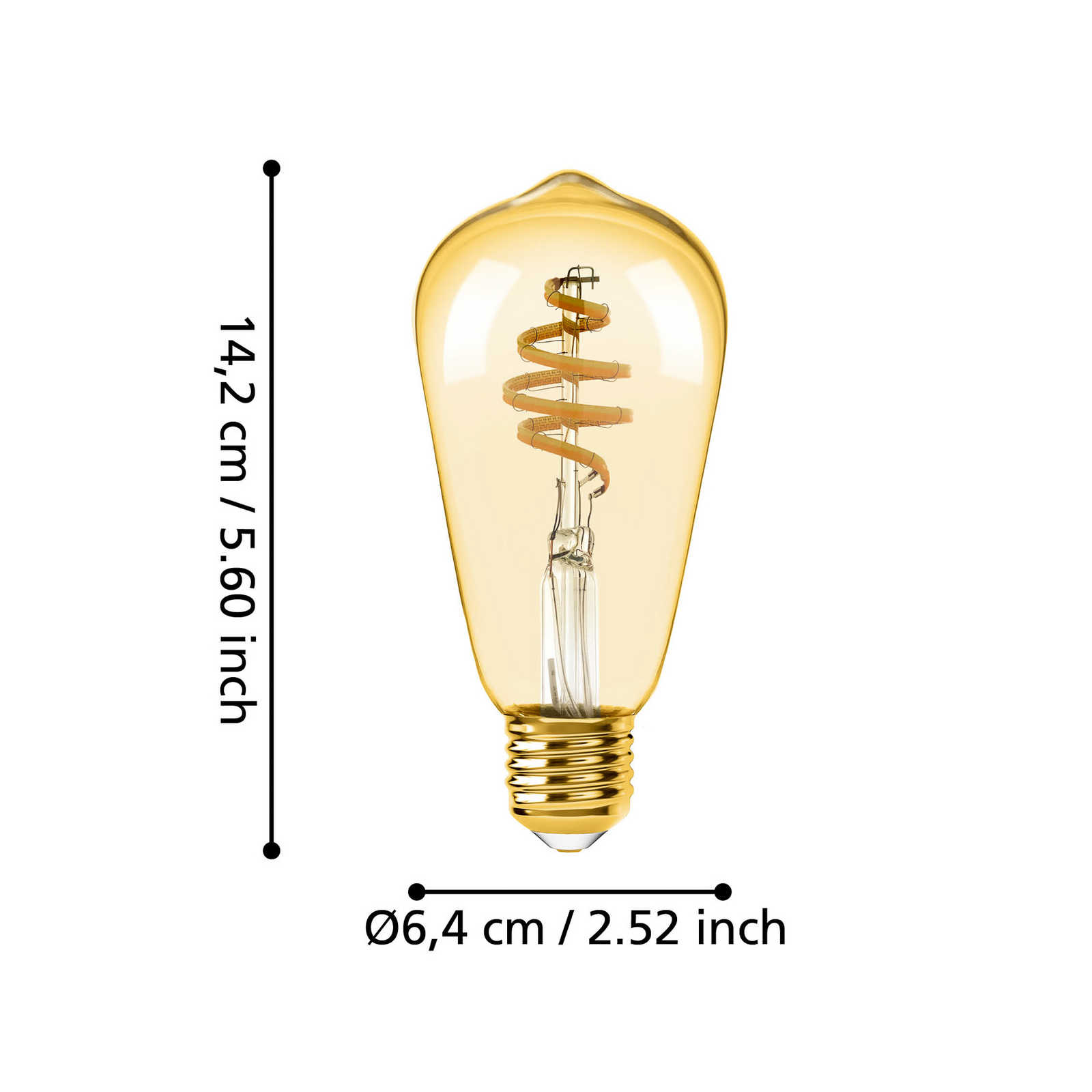 EGLO connect-z E27 ST64 LED lampa 5,5W 400lm CCT