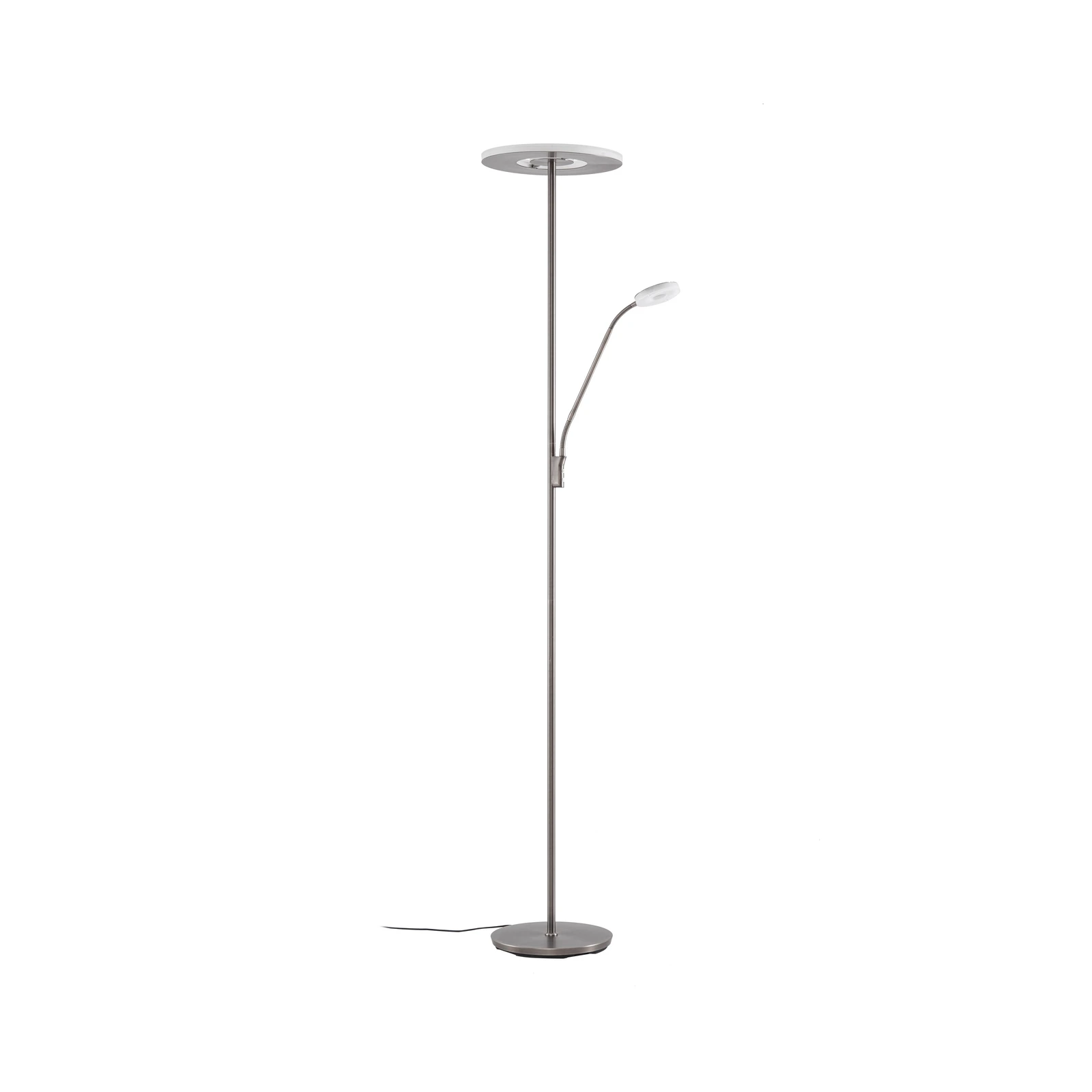 Lucande Raymond LED podna lampa, titanska boja, CCT, lampa za čitanje
