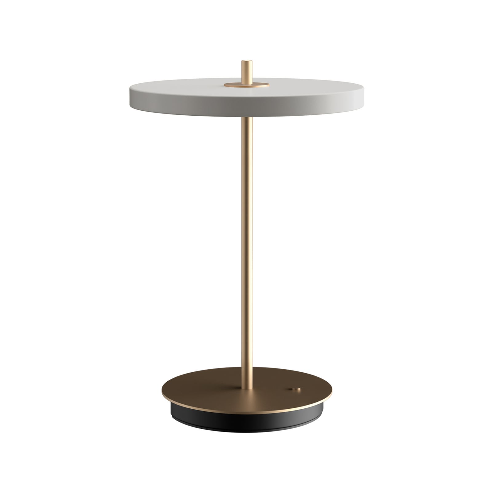 LED stolní lampa Asteria Move na akumulátor, mlha/mosaz, 31 cm – UMAGE