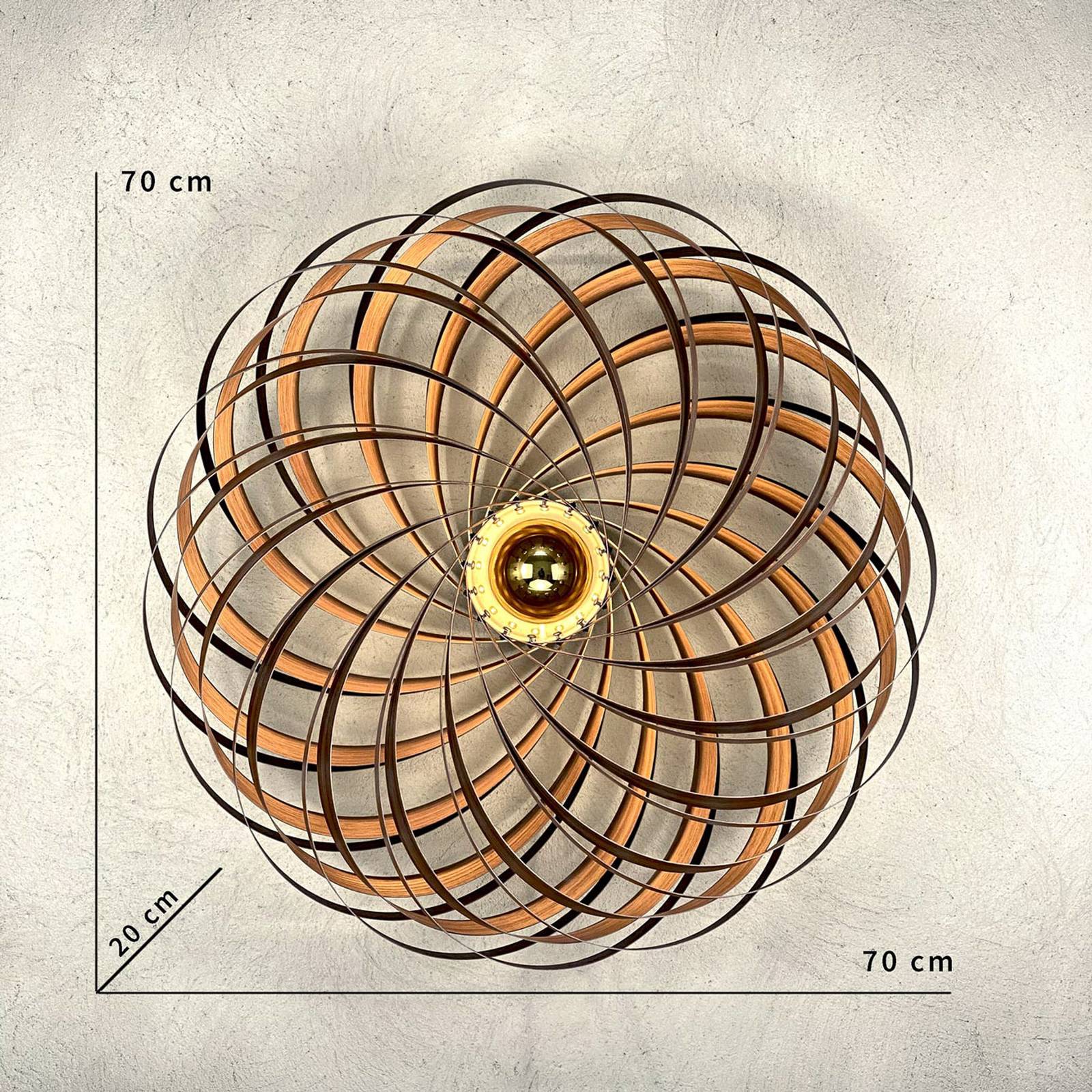 Gofurnit Veneria kinkiet, orzech, Ø 70 cm