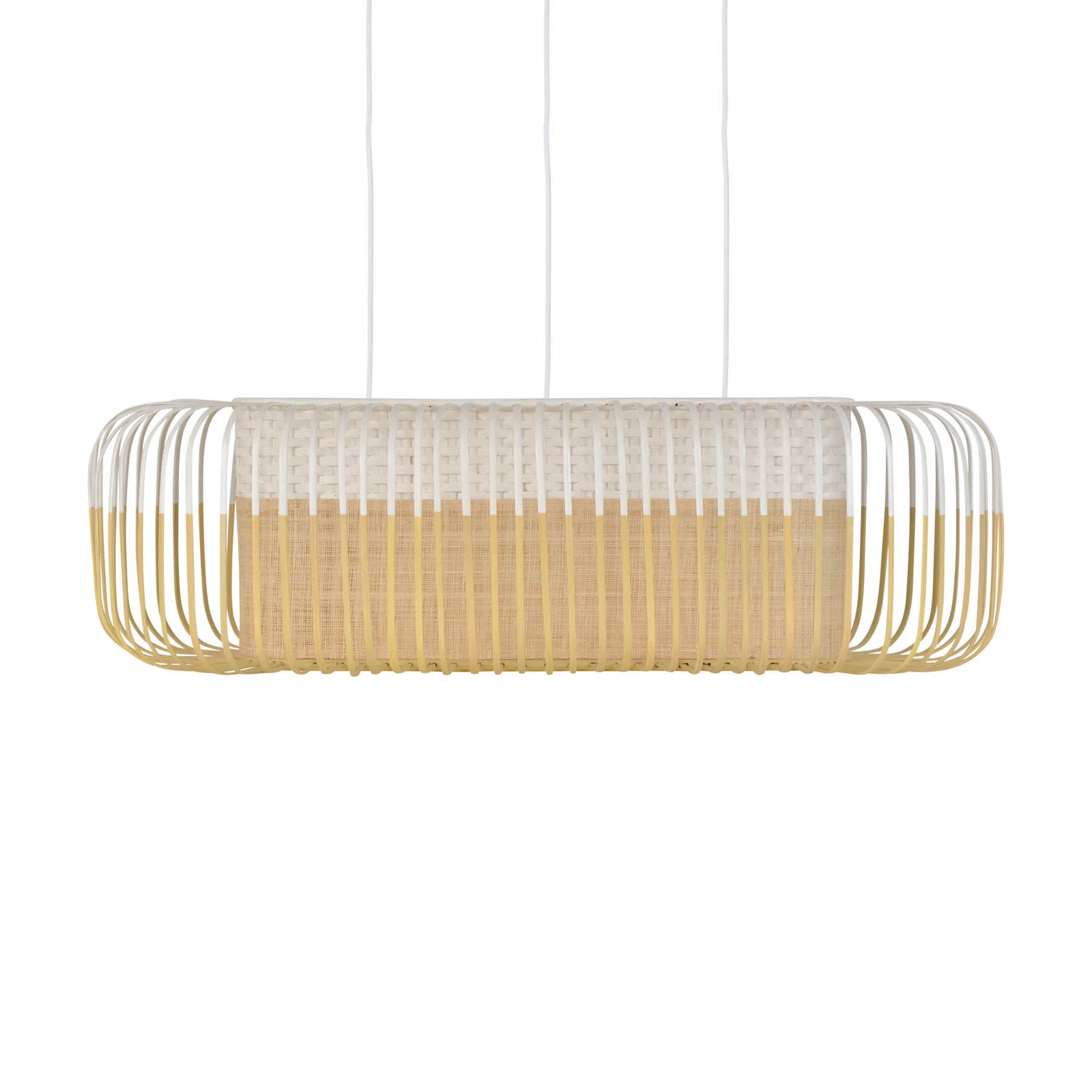 Forestier Bamboo oval M Pendel weiß/natur