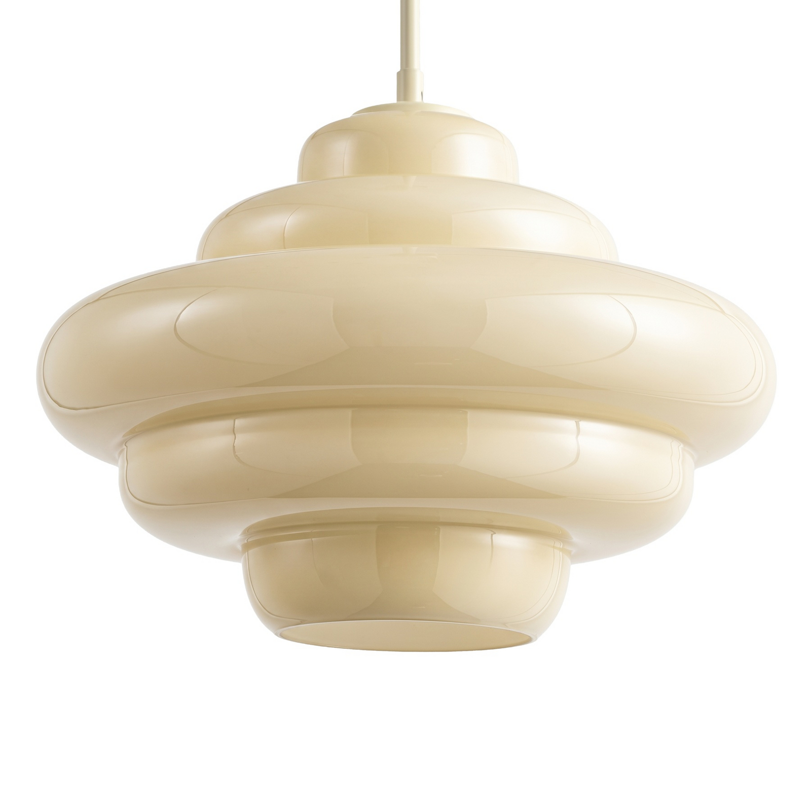 Suspension Leilani, jaune, E27, Ø 35 cm, verre - Lucande Suspension Leilani, jaune, E27, Ø 35 cm, verre - Lucande