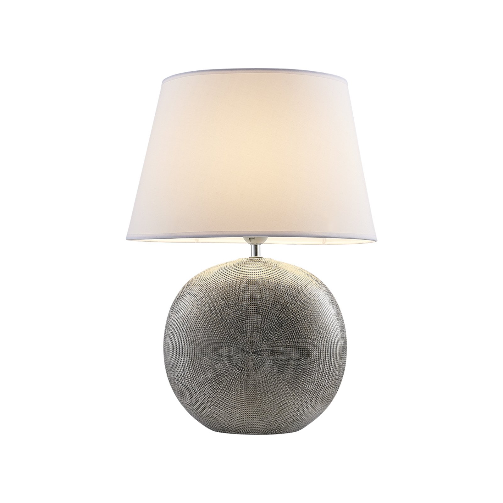 Lindby Florentino tafellamp, stof en keramiek