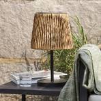 LED table lamp Cesta 48cm brown/black plastic/metal