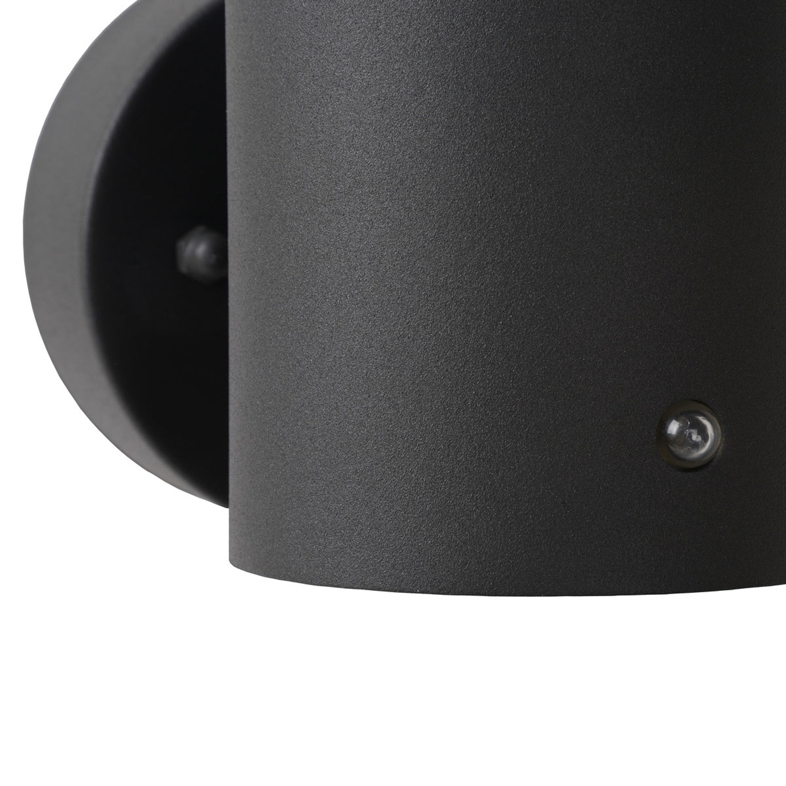 Solid outdoor wall light, socket at the top