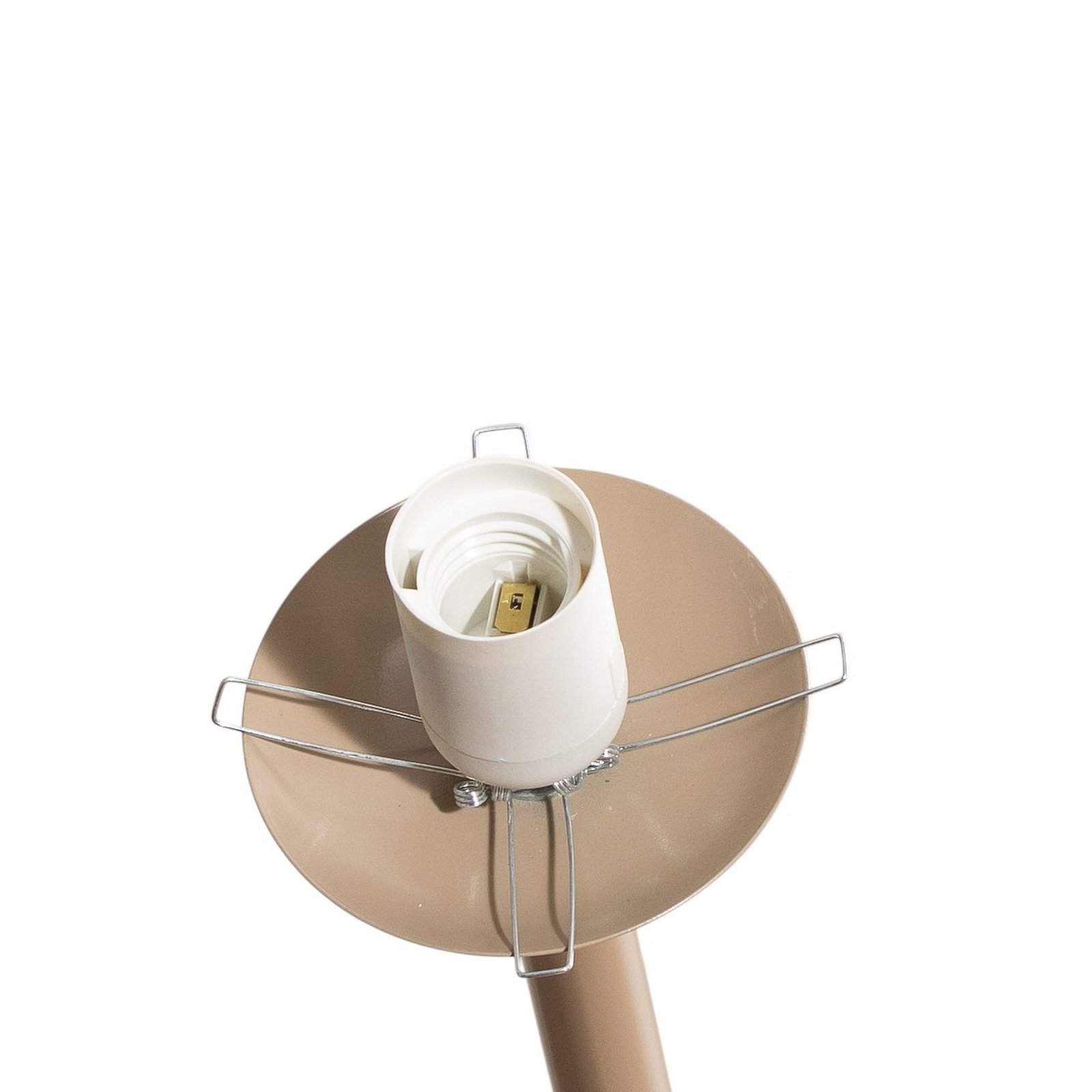 Lampe sur pied Joel métal et verre, beige/blanche