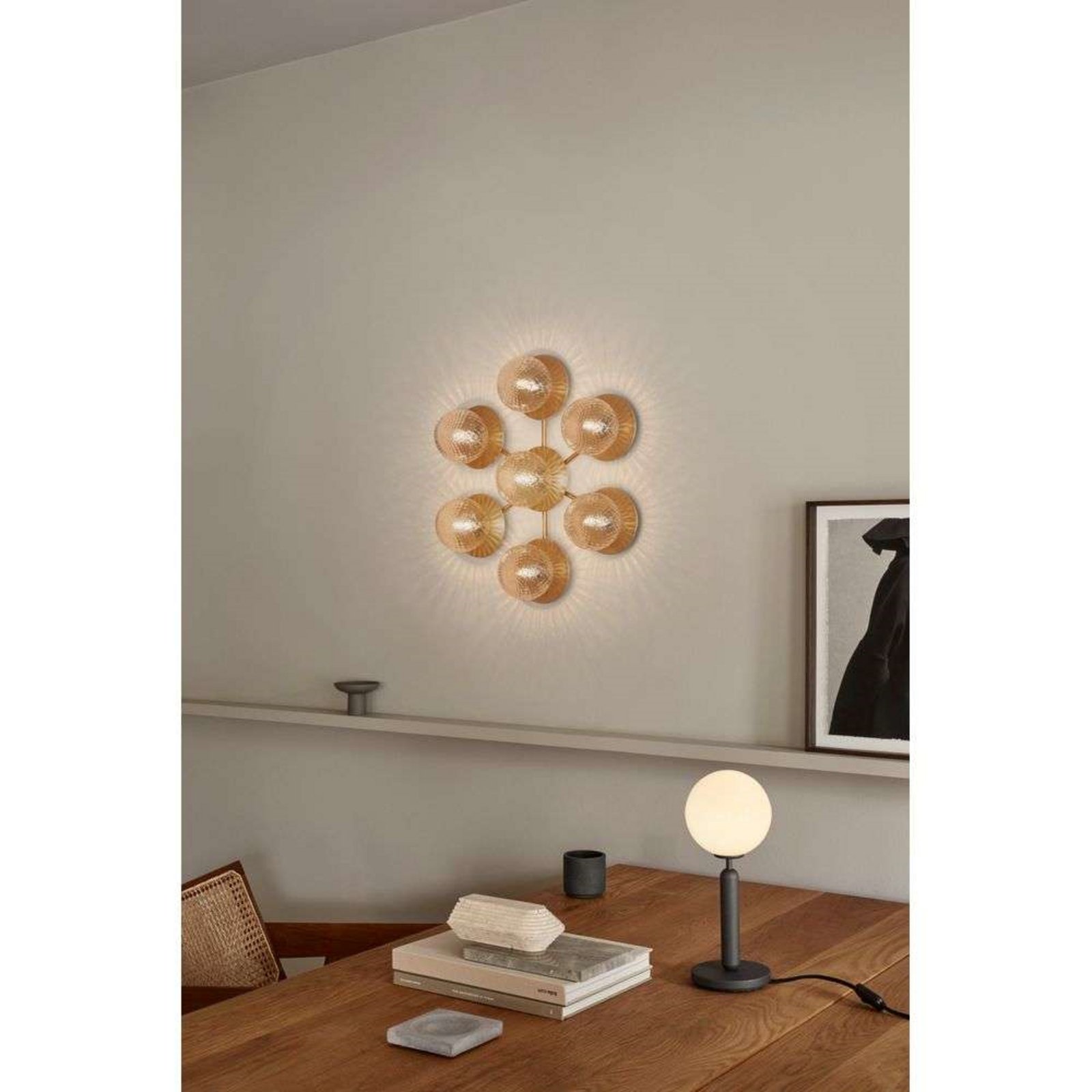 Liila Star Vägglampa/Plafond Nordic Gold/Optic Clear - Nuura