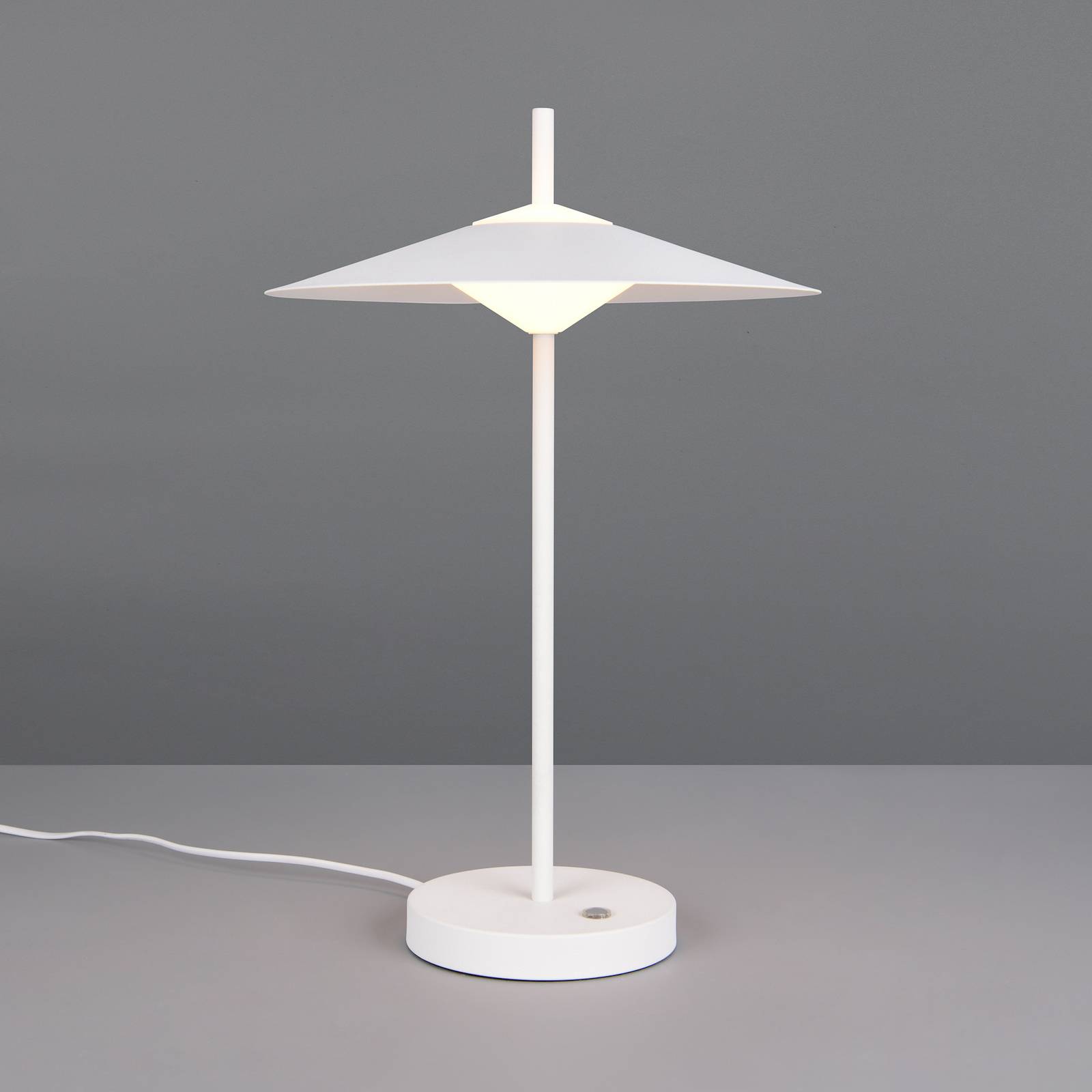 Trio Lighting LED tafellamp Amalo, matwit, hoogte 46 cm, metaal, CCT