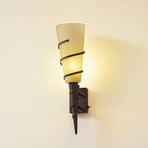 Lindby Anouk wall light, height 44 cm, glass, metal, torch