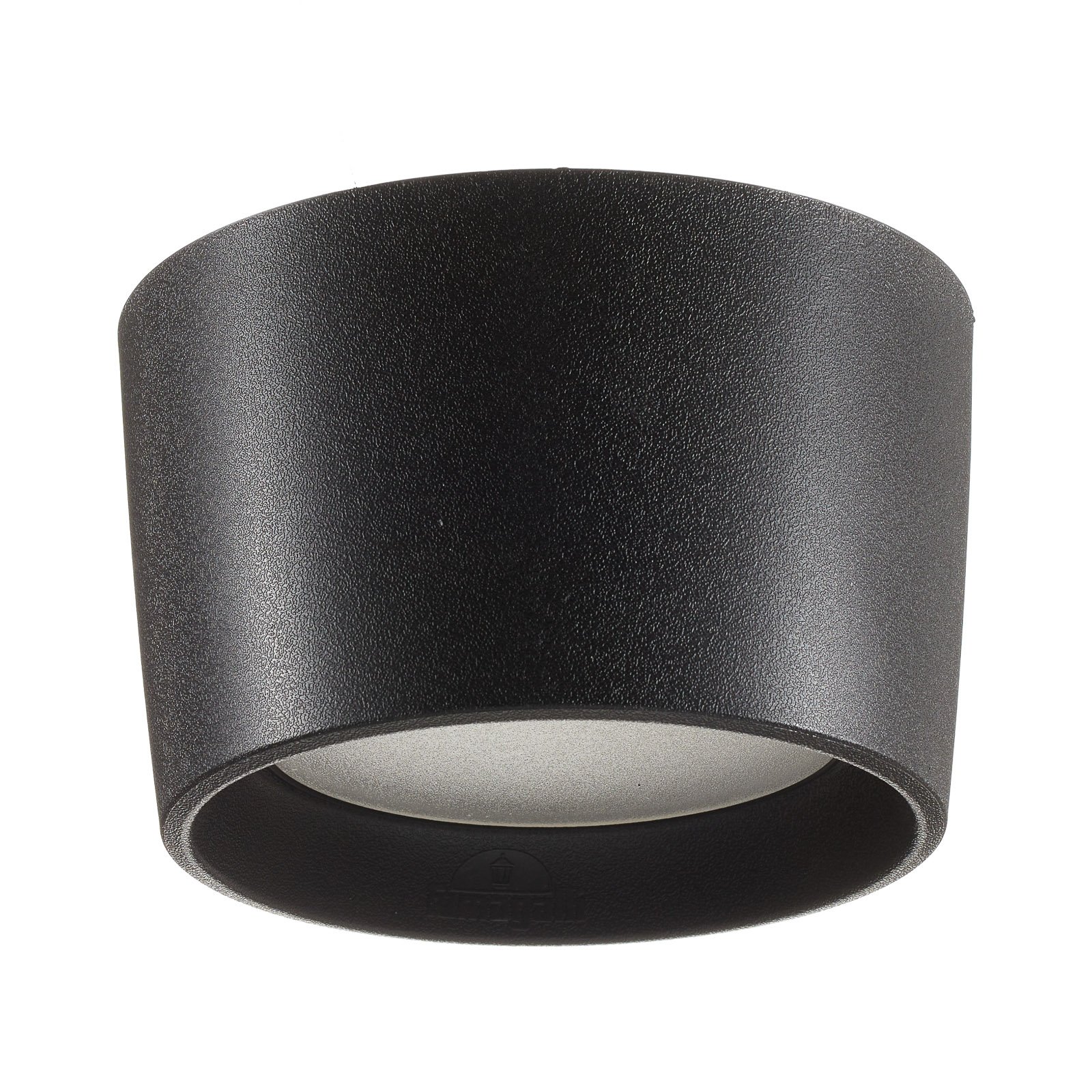 Livia downlight Ø 16 cm black/frosted synthetic resin GX53 CCT