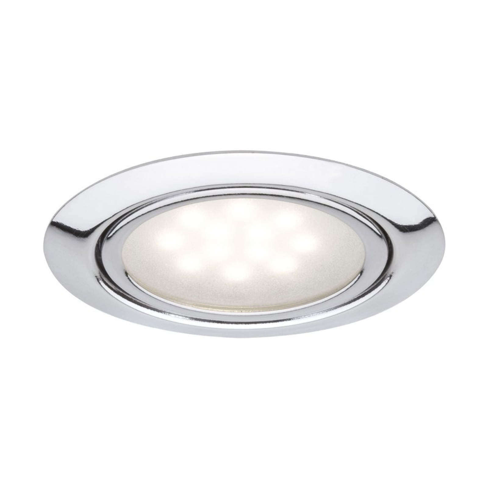 Paulmann LED recessed light Skinne in 3 piece set, chrome, for Living / Dining Room, Metal, 1 W, energy efficiency: A+