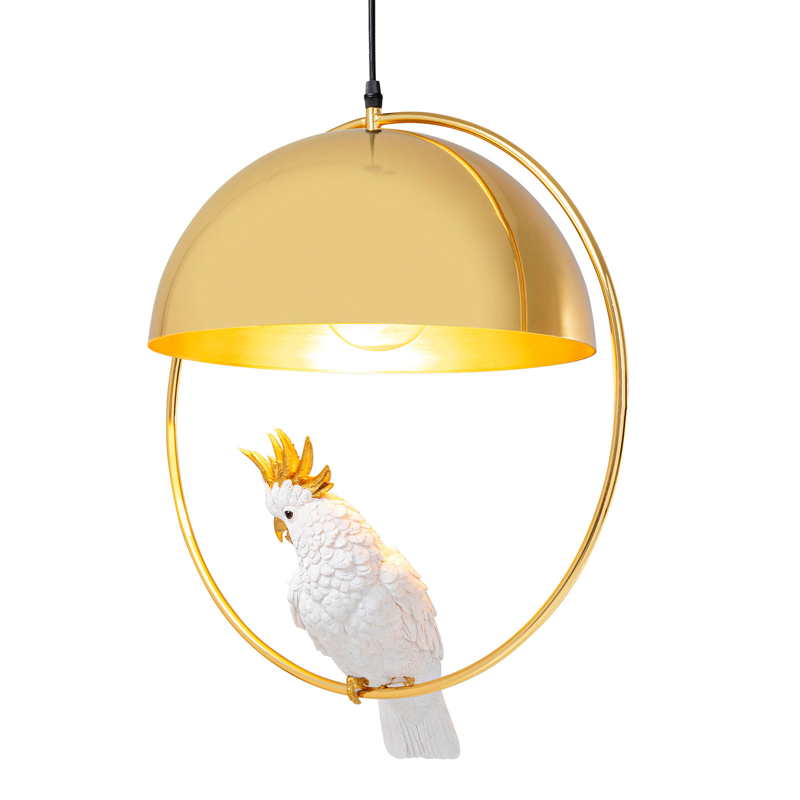 Lampa wisząca KAREN Cockatoo z modelem kakadu